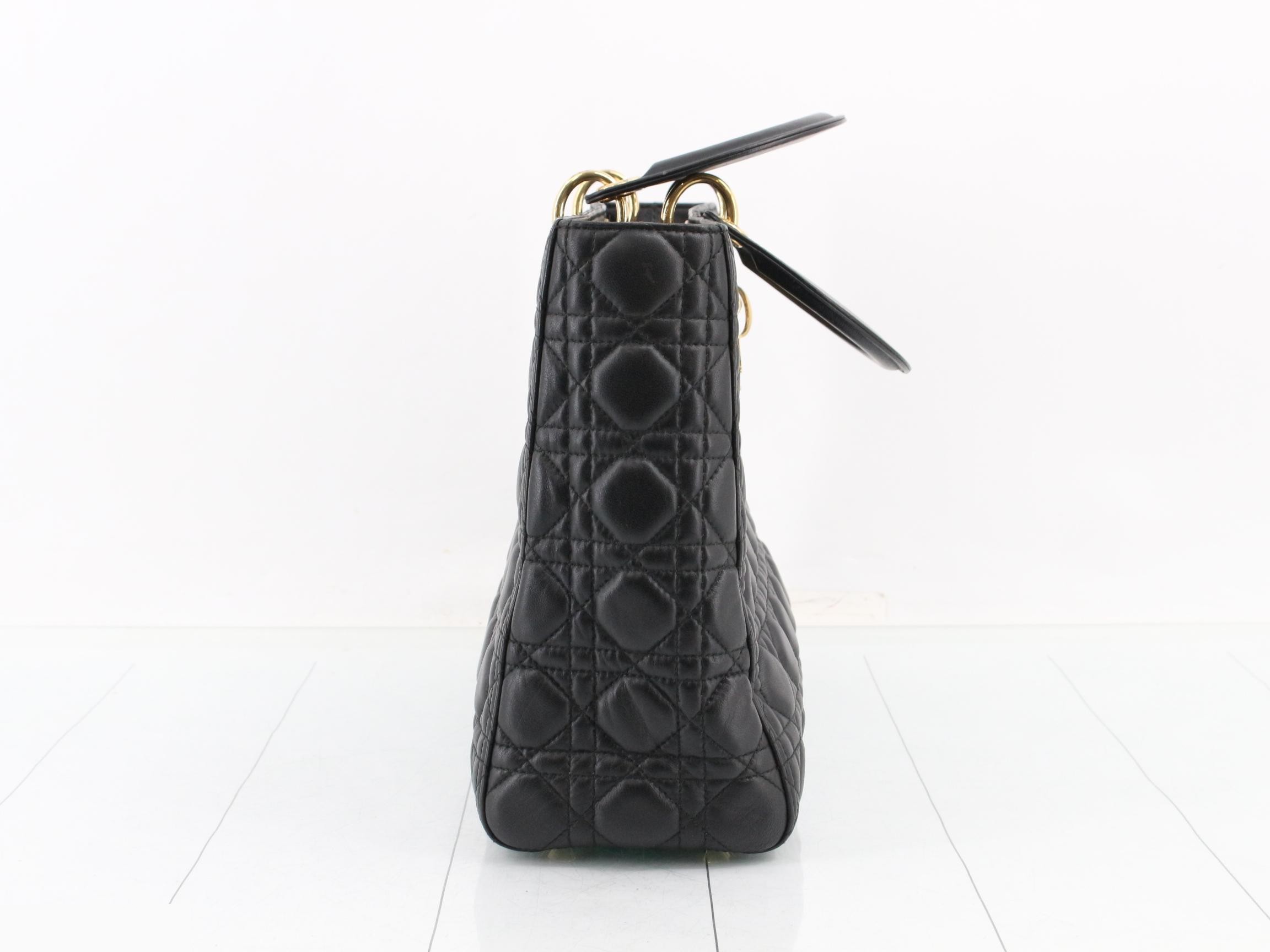 Lady Dior Large Lambskin Tote Bag — view 4