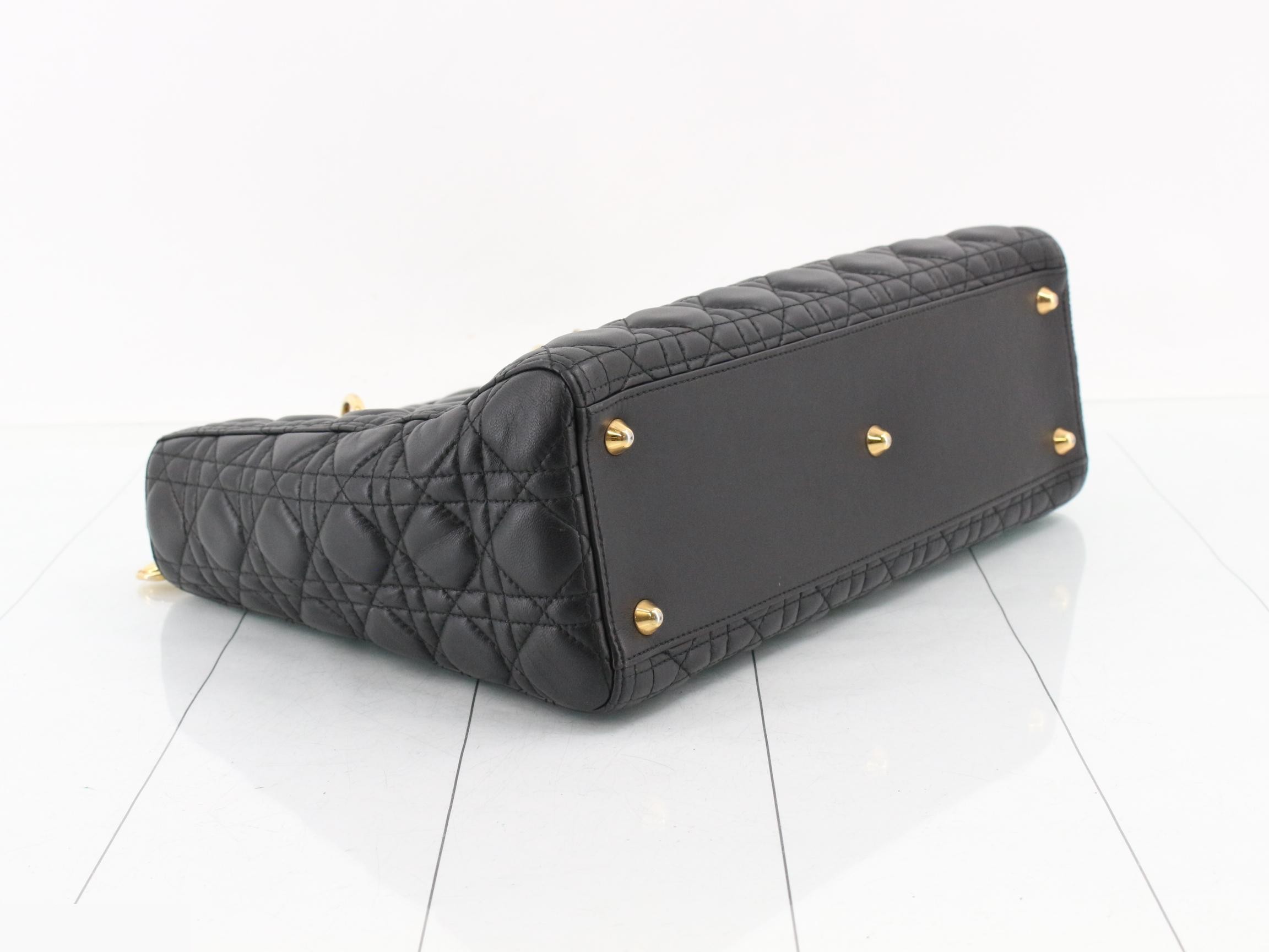 Lady Dior Large Lambskin Tote Bag — view 5