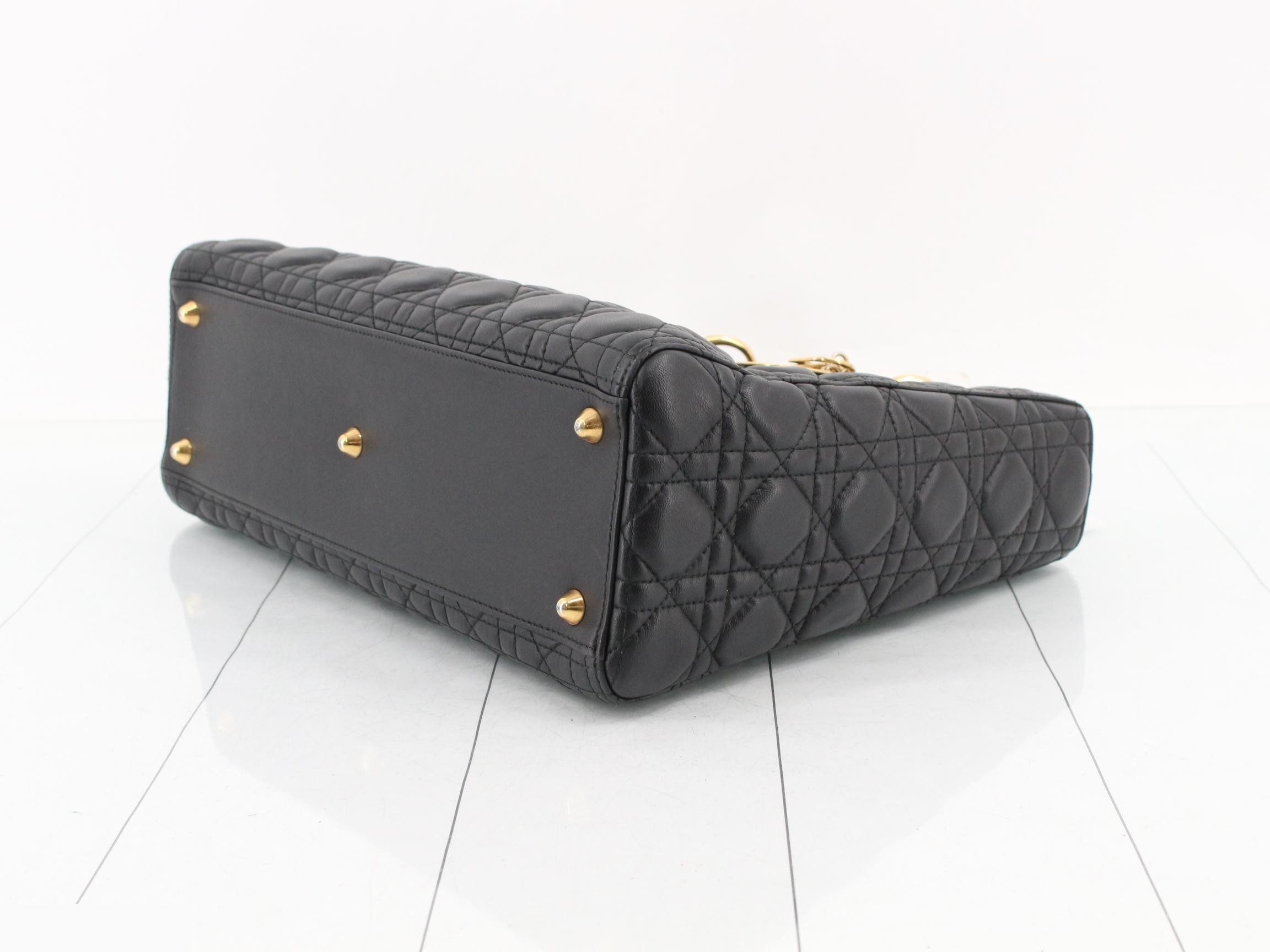 Lady Dior Large Lambskin Tote Bag — view 6