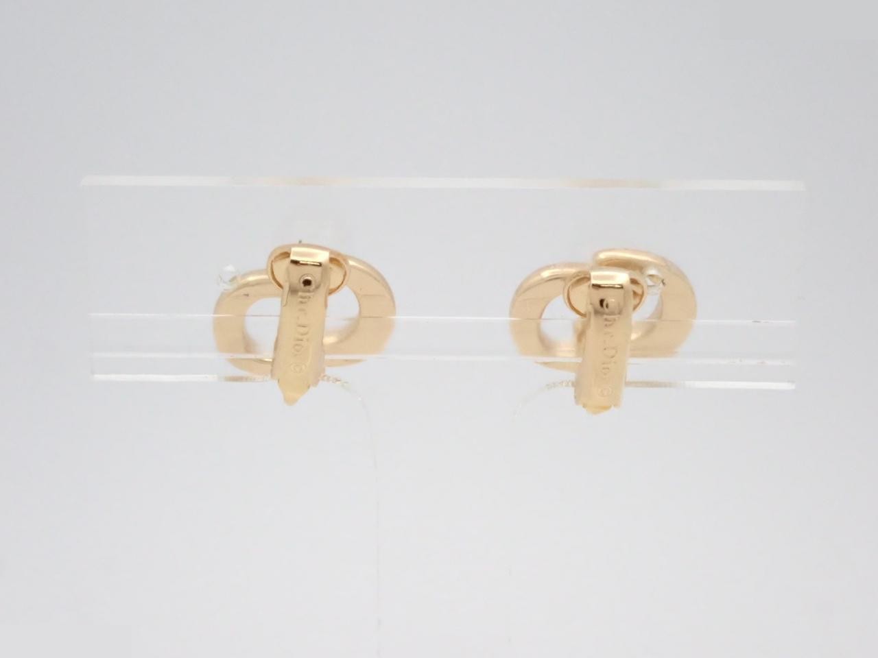 CD logo earrings, gold — view 2
