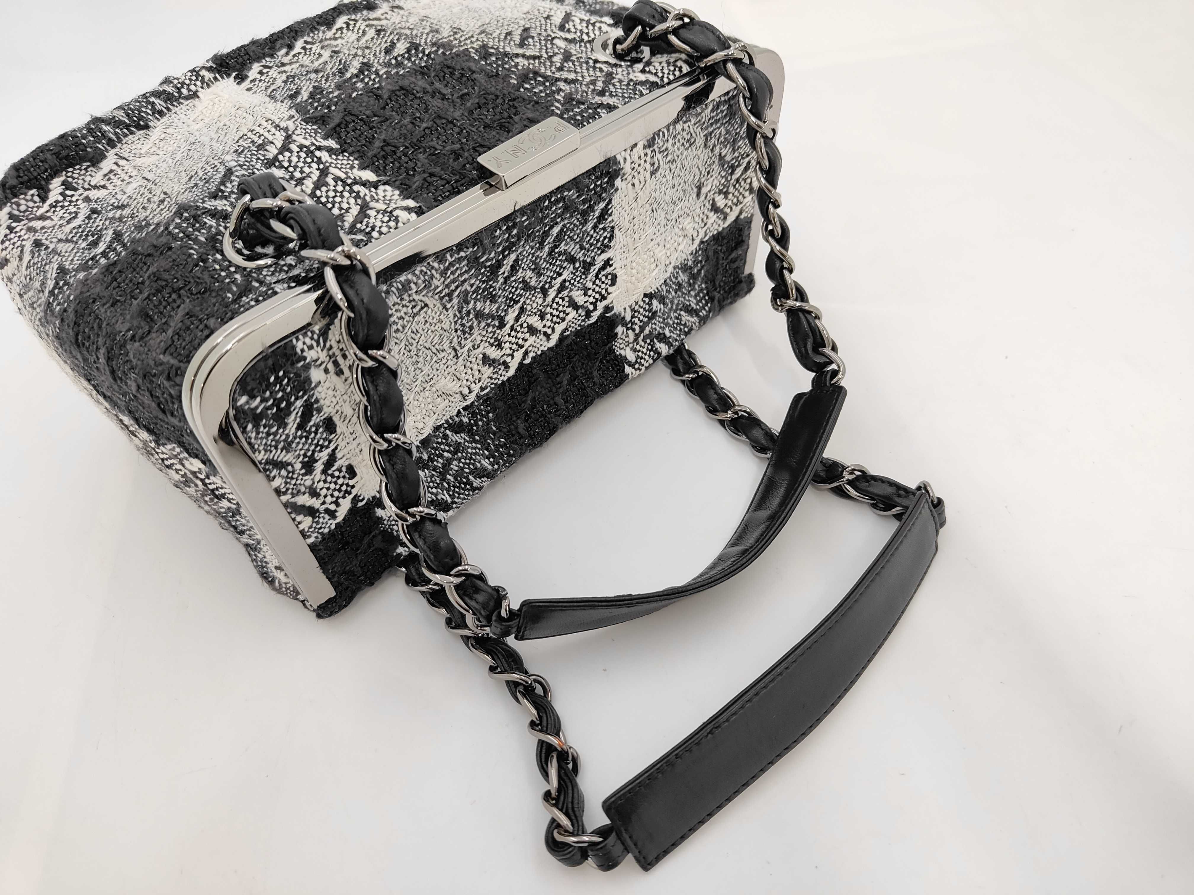 Vanity Tweed Chain Shoulder Bag (Serial Number 10s) - Includes card slots, stickers, and mirror. — view 4