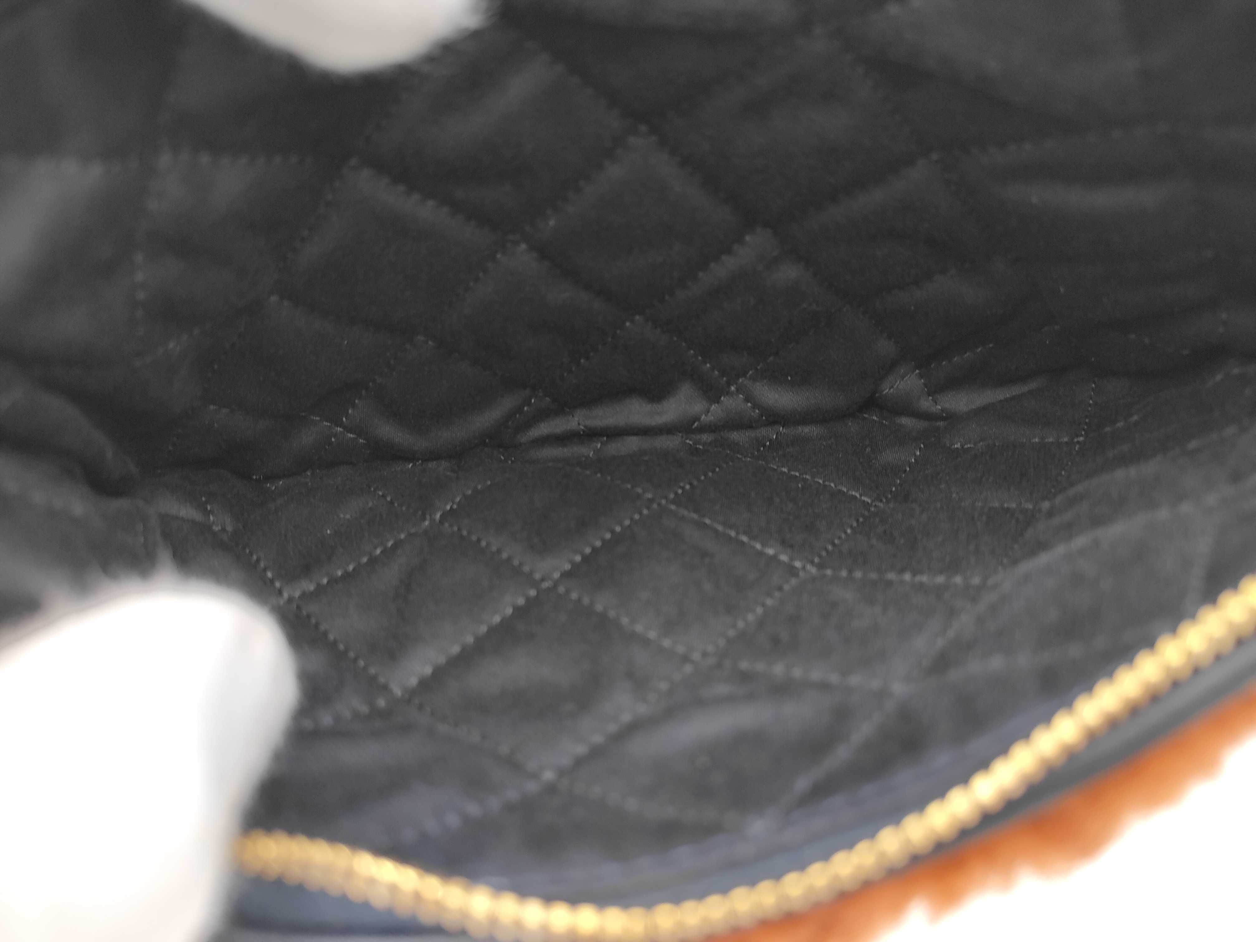 22 Matelassé Chain Bag with Fur, Black Shoulder Bag — view 13