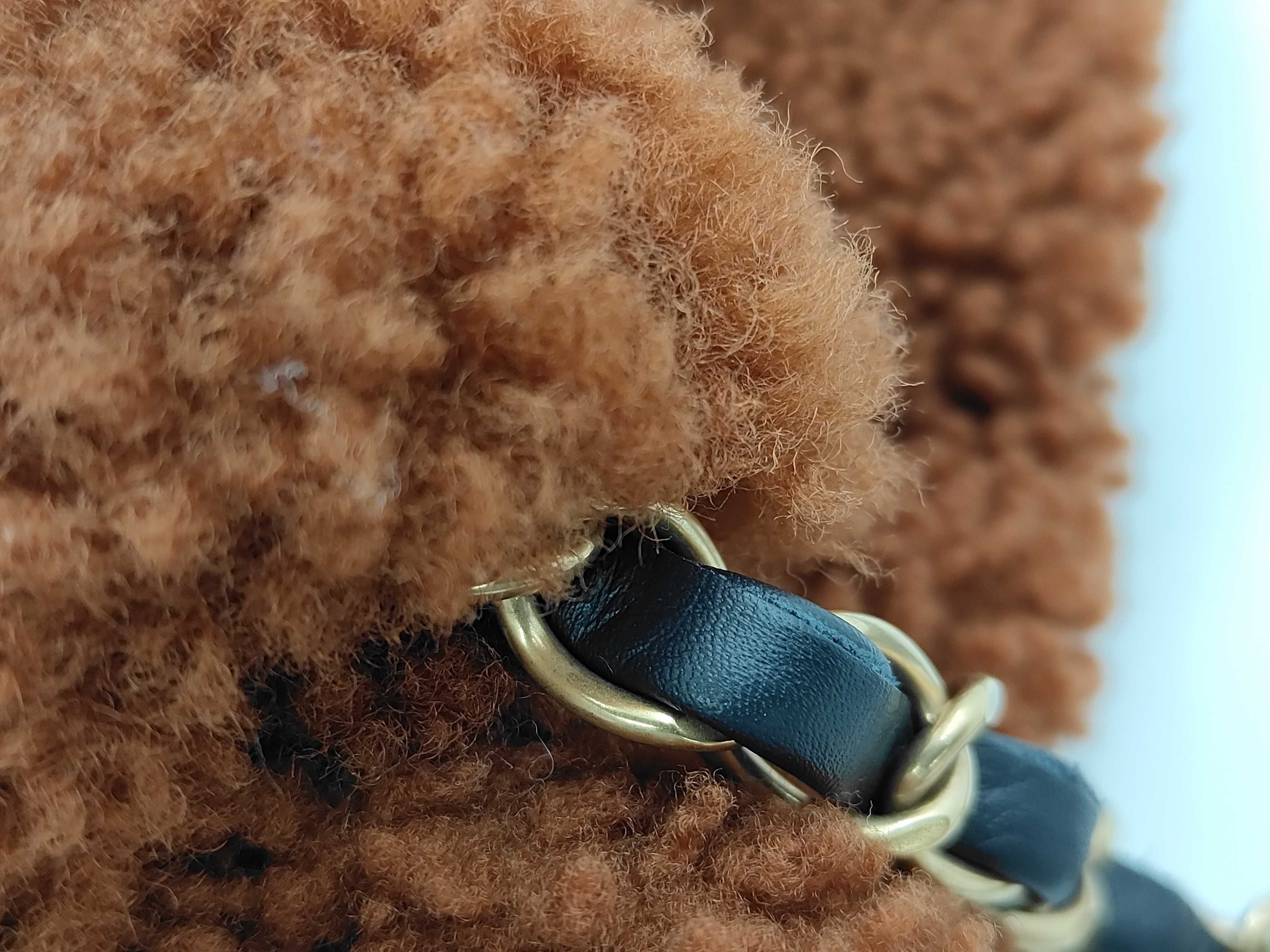 22 Matelassé Chain Bag with Fur, Black Shoulder Bag — view 7