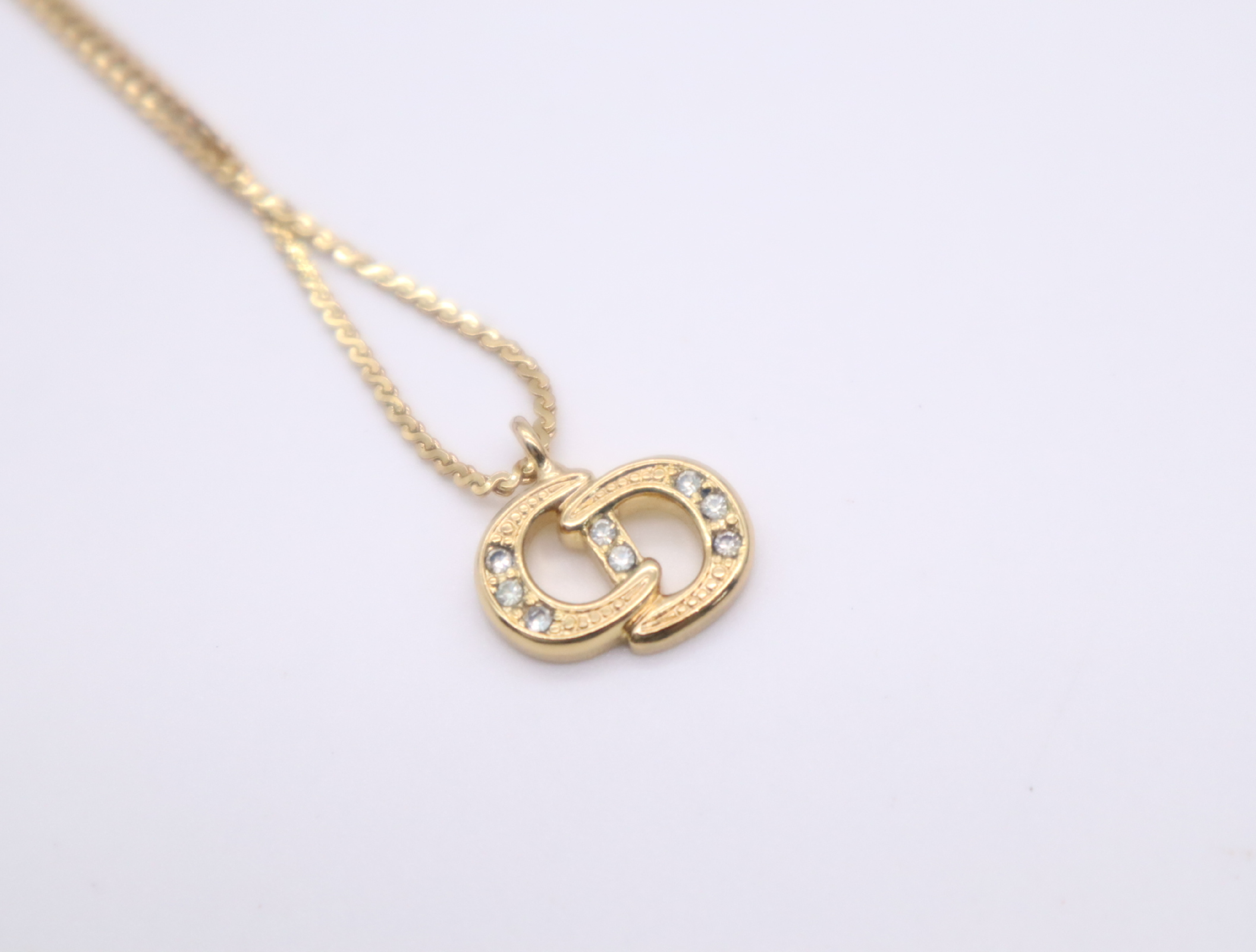 GPCD logo rhinestone necklace, with box. — view 3
