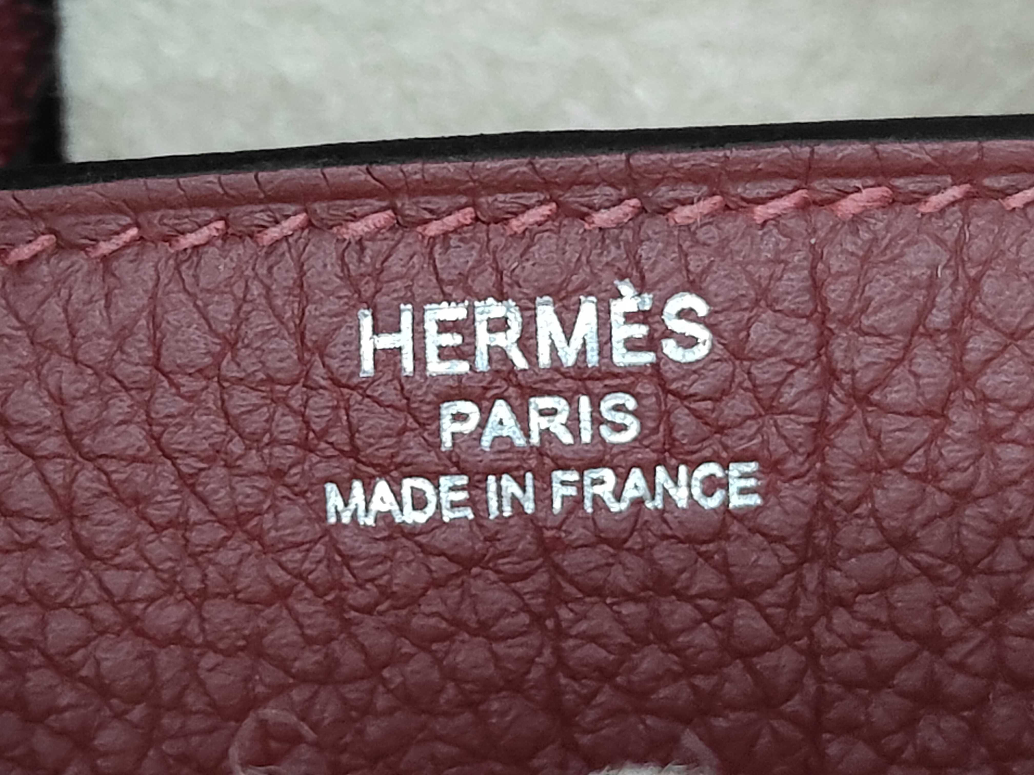 Birkin 25 Togo Rouge H SS G stamp handbag — view 12