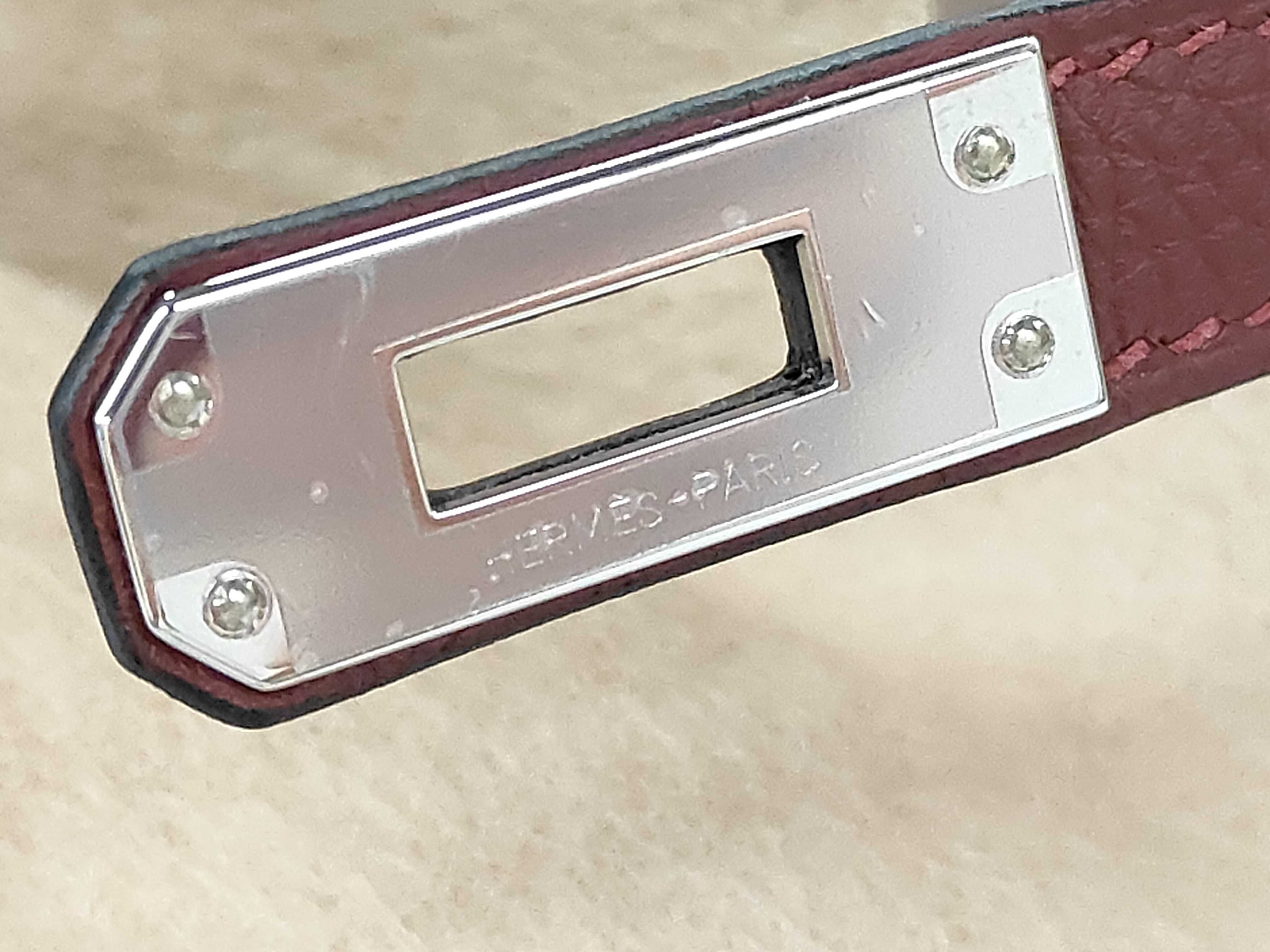 Birkin 25 Togo Rouge H SS G stamp handbag — view 14