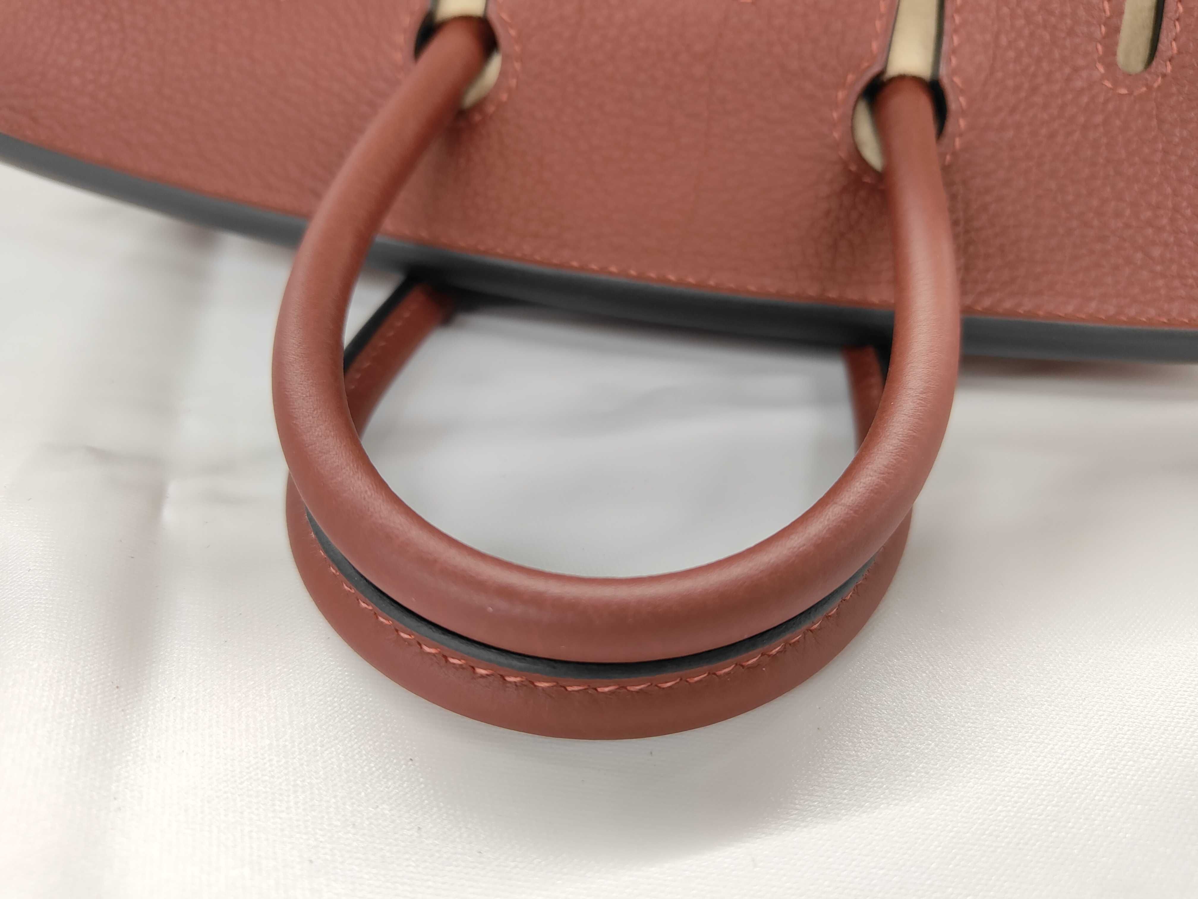 Birkin 25 Togo Rouge H SS G stamp handbag — view 3