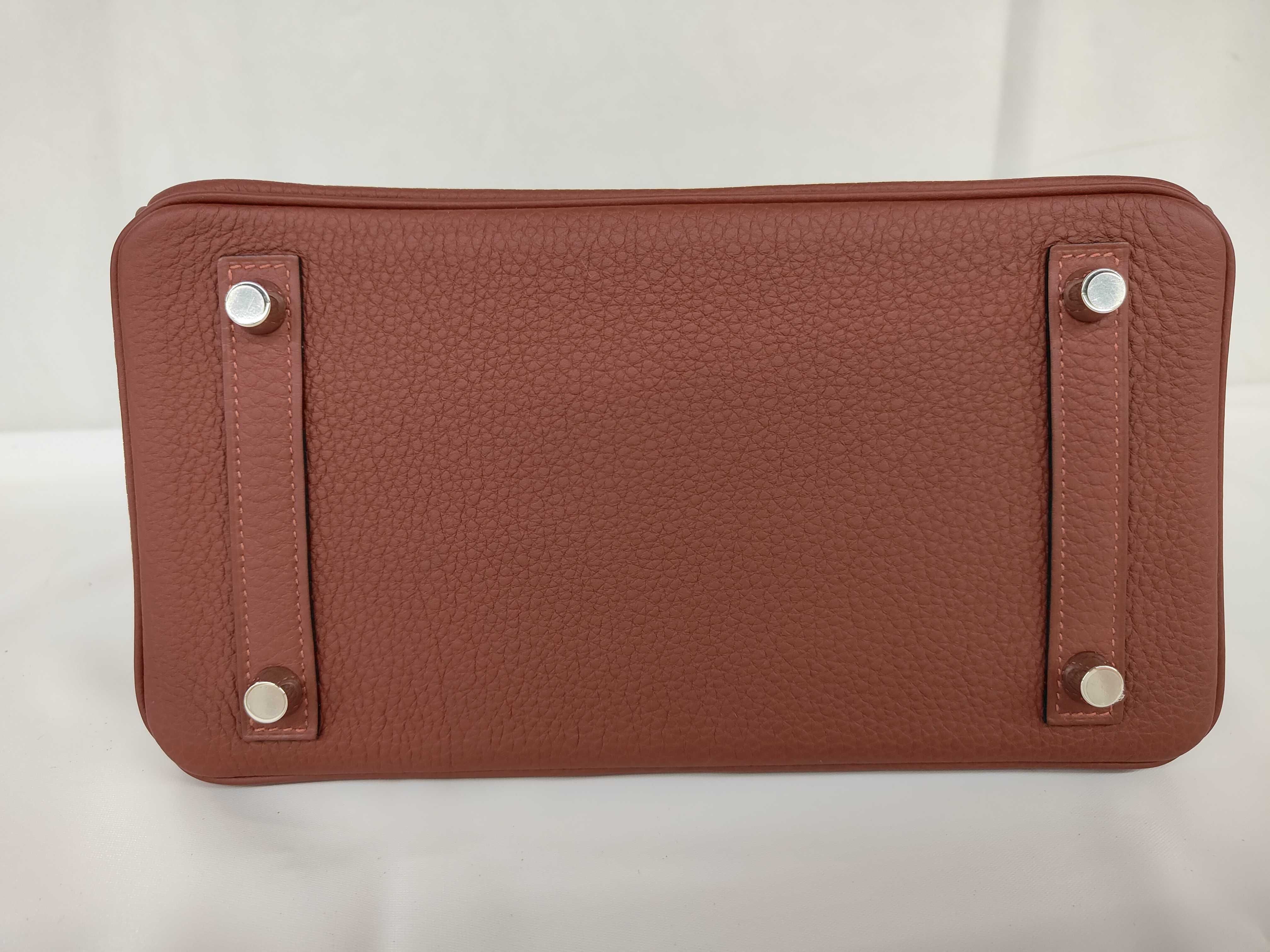 Birkin 25 Togo Rouge H SS G stamp handbag — view 8