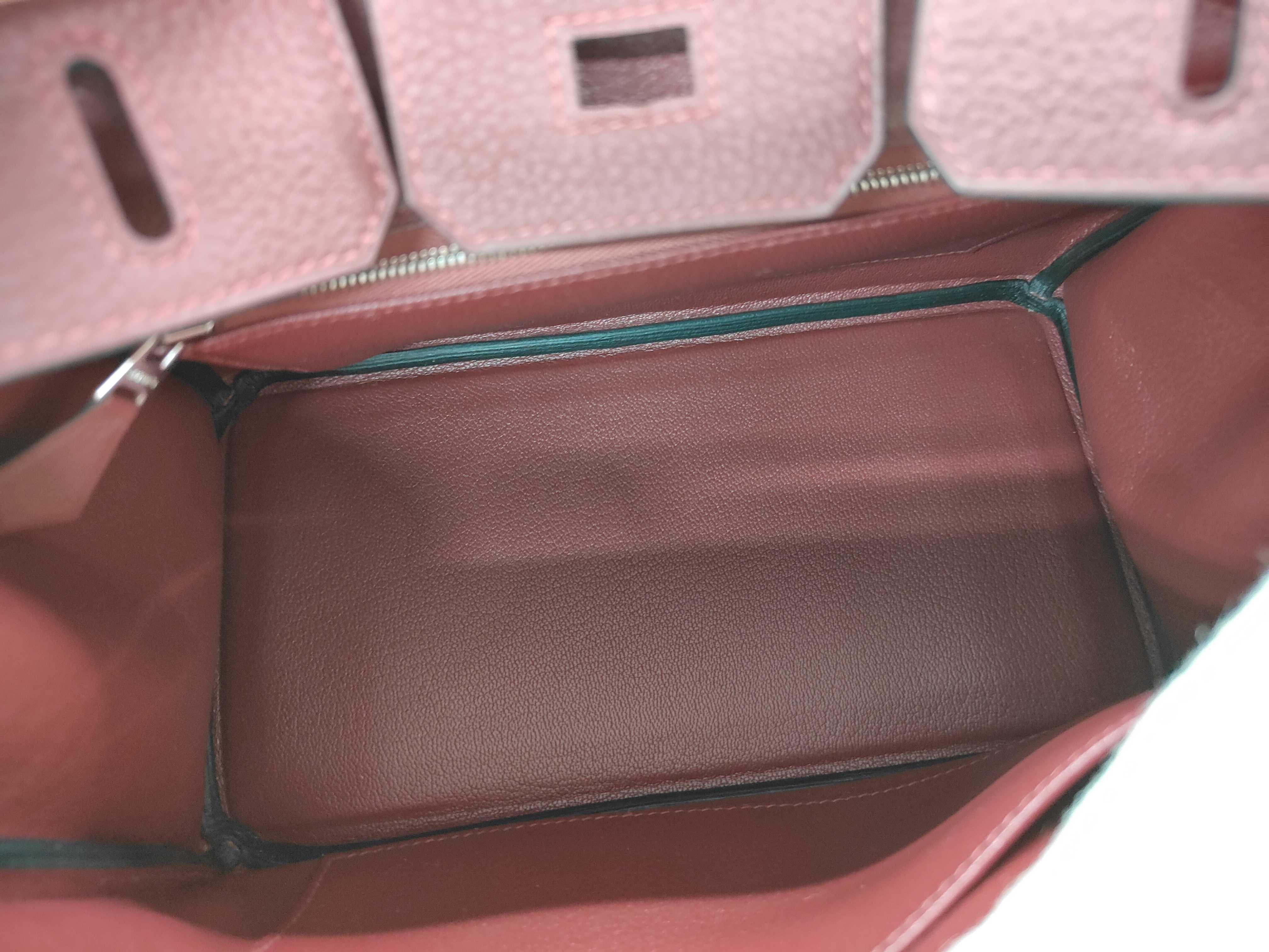 Birkin 25 Togo Rouge H SS G stamp handbag — view 10
