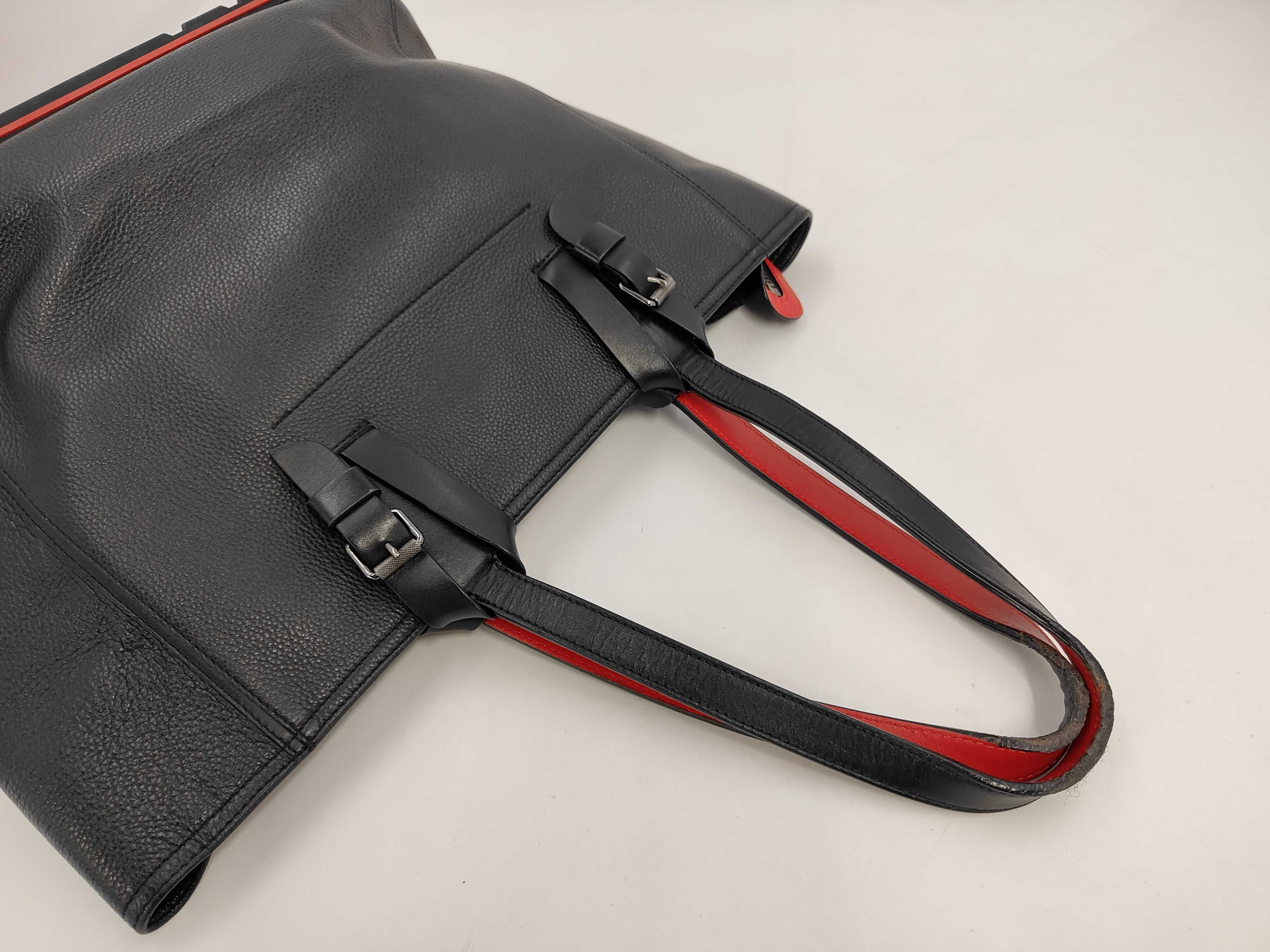3185022 Biker Tote Bag, Leather & Rubber, Red & Black Tote Bag — view 6