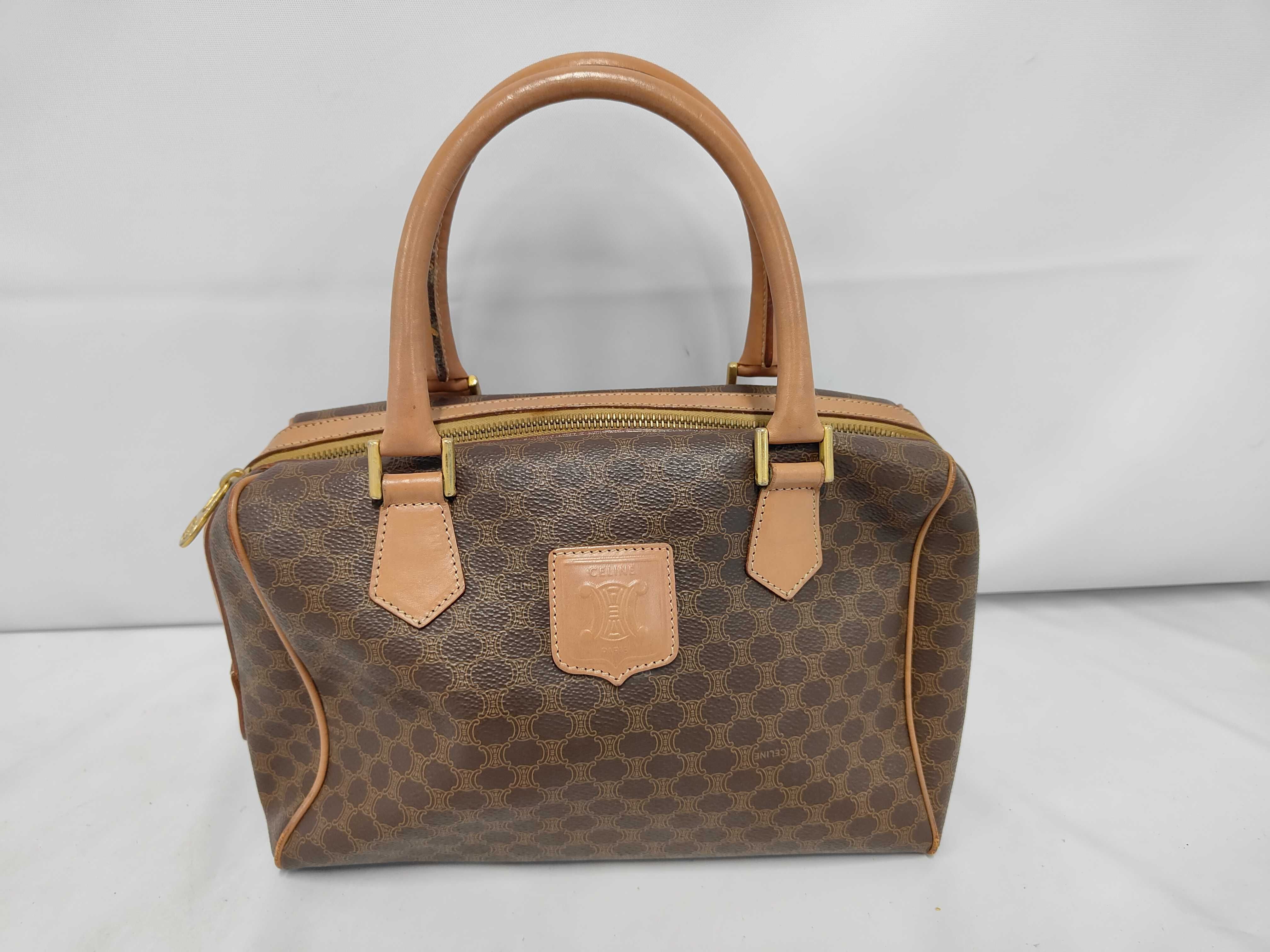 Macadam Boston Mini Bag, Brown Boston Bag
