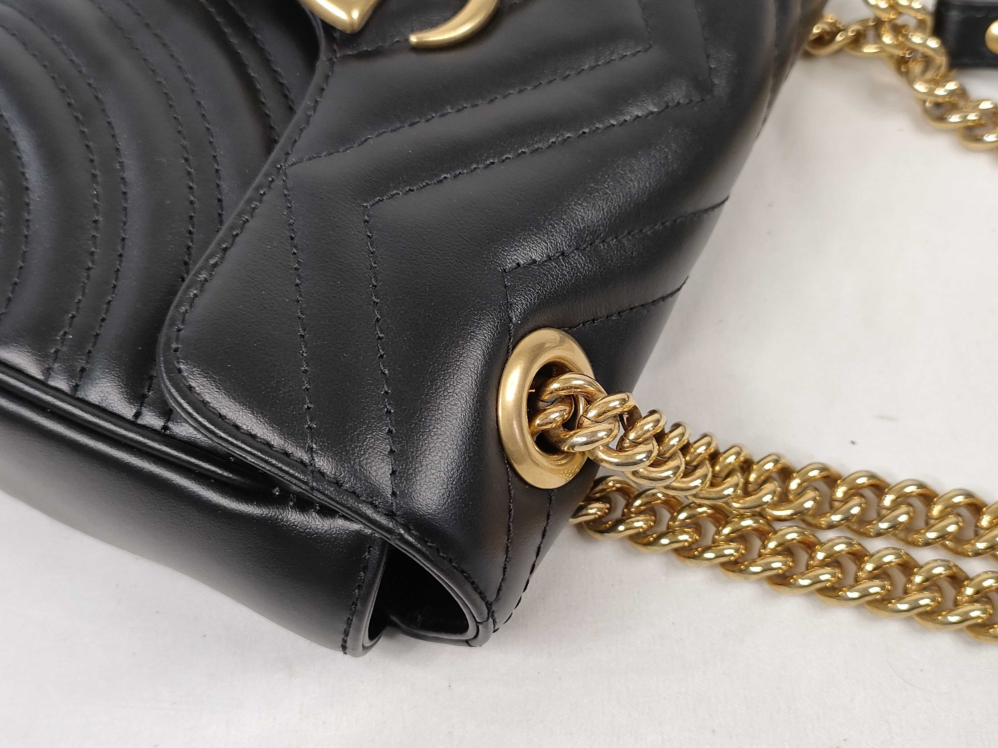GG Marmont Quilted Chain Shoulder Bag, Black, 446744 (Shoulder Bag) — view 5