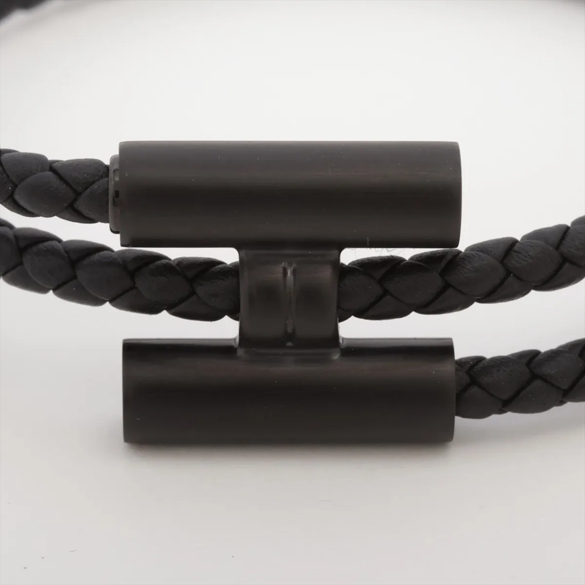 Tourni Tresse Bracelet, GP x Leather, Black, — view 3