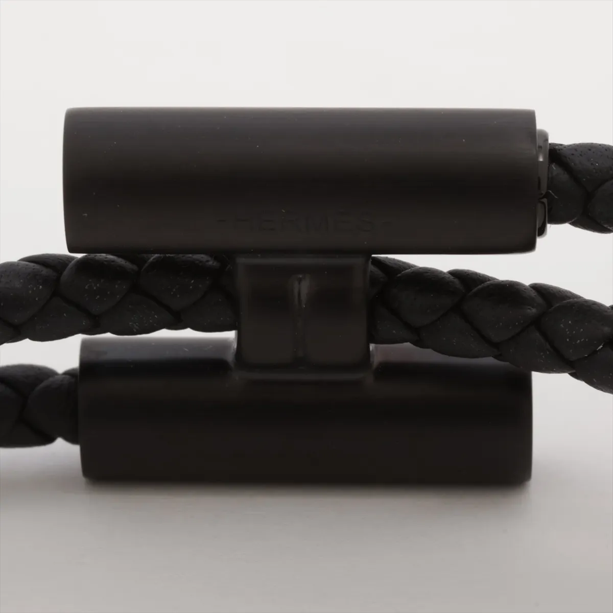 Tourni Tresse Bracelet, GP x Leather, Black, — view 4