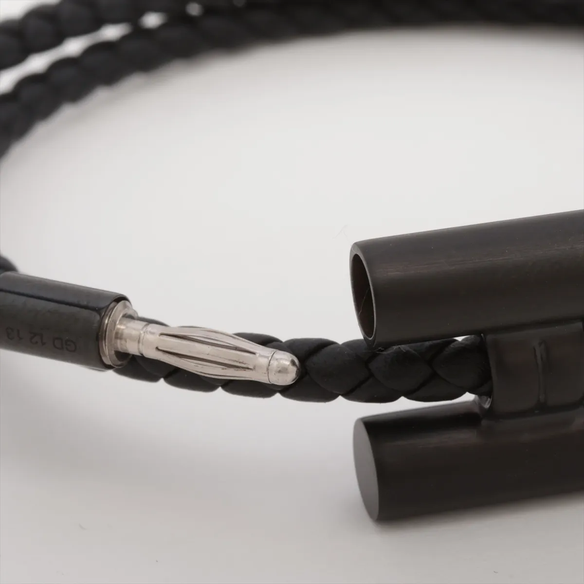 Tourni Tresse Bracelet, GP x Leather, Black, — view 5