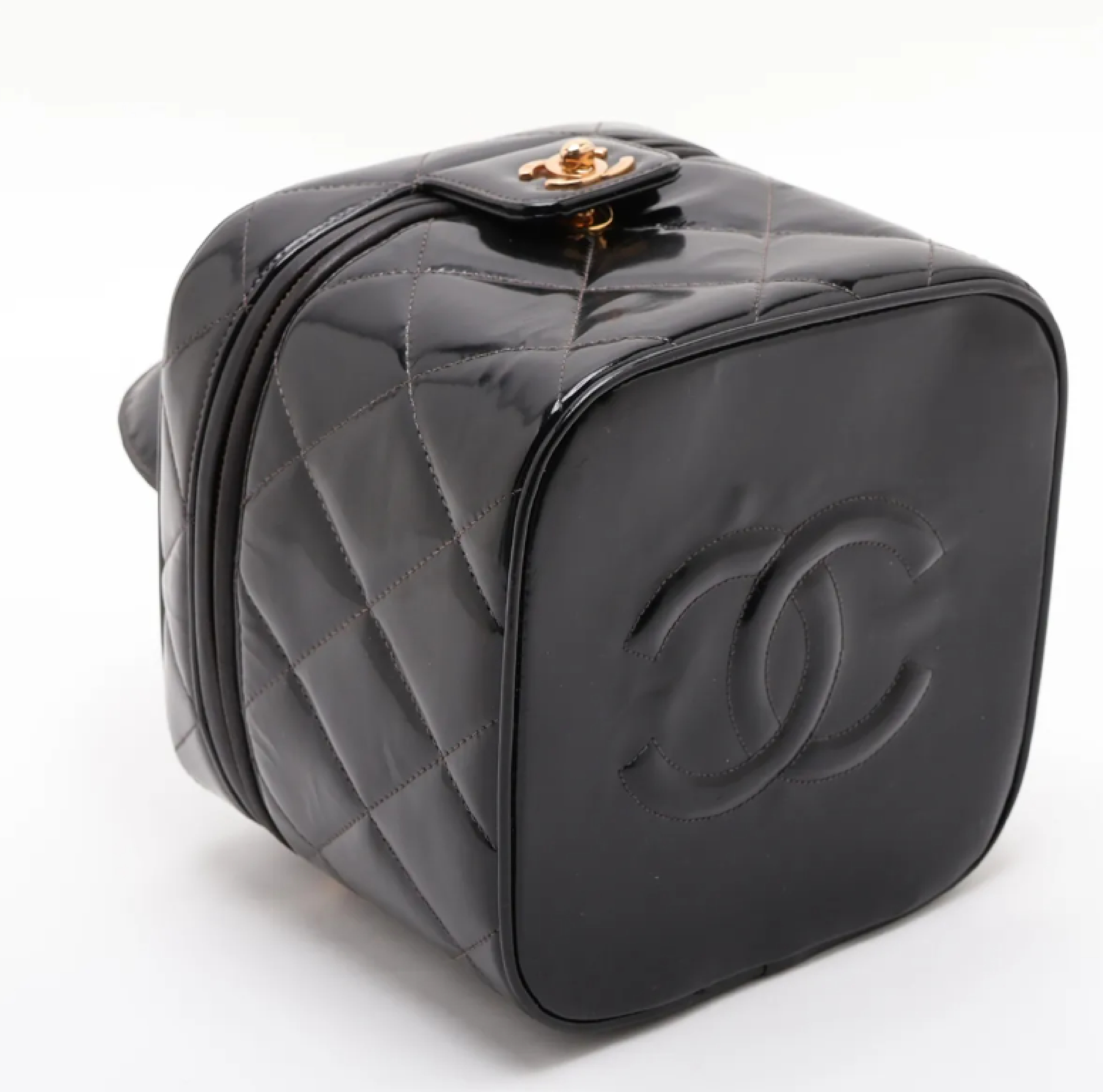 Matelassé Patent Leather Vanity Bag (with seal, serial number 4) — view 4