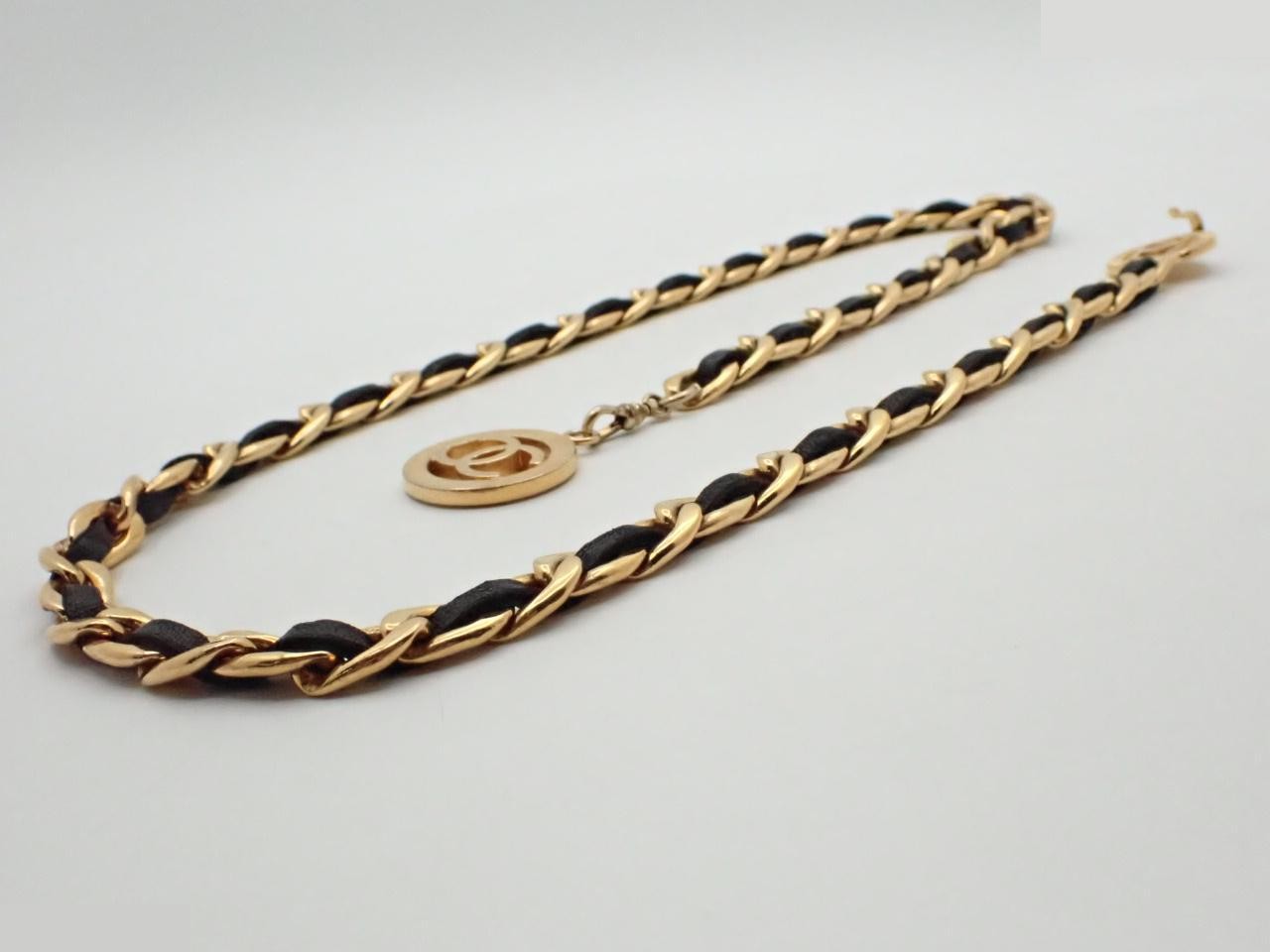 Coco Mark Chain Belt, Black, GP, Chain approx. 80cm — view 2