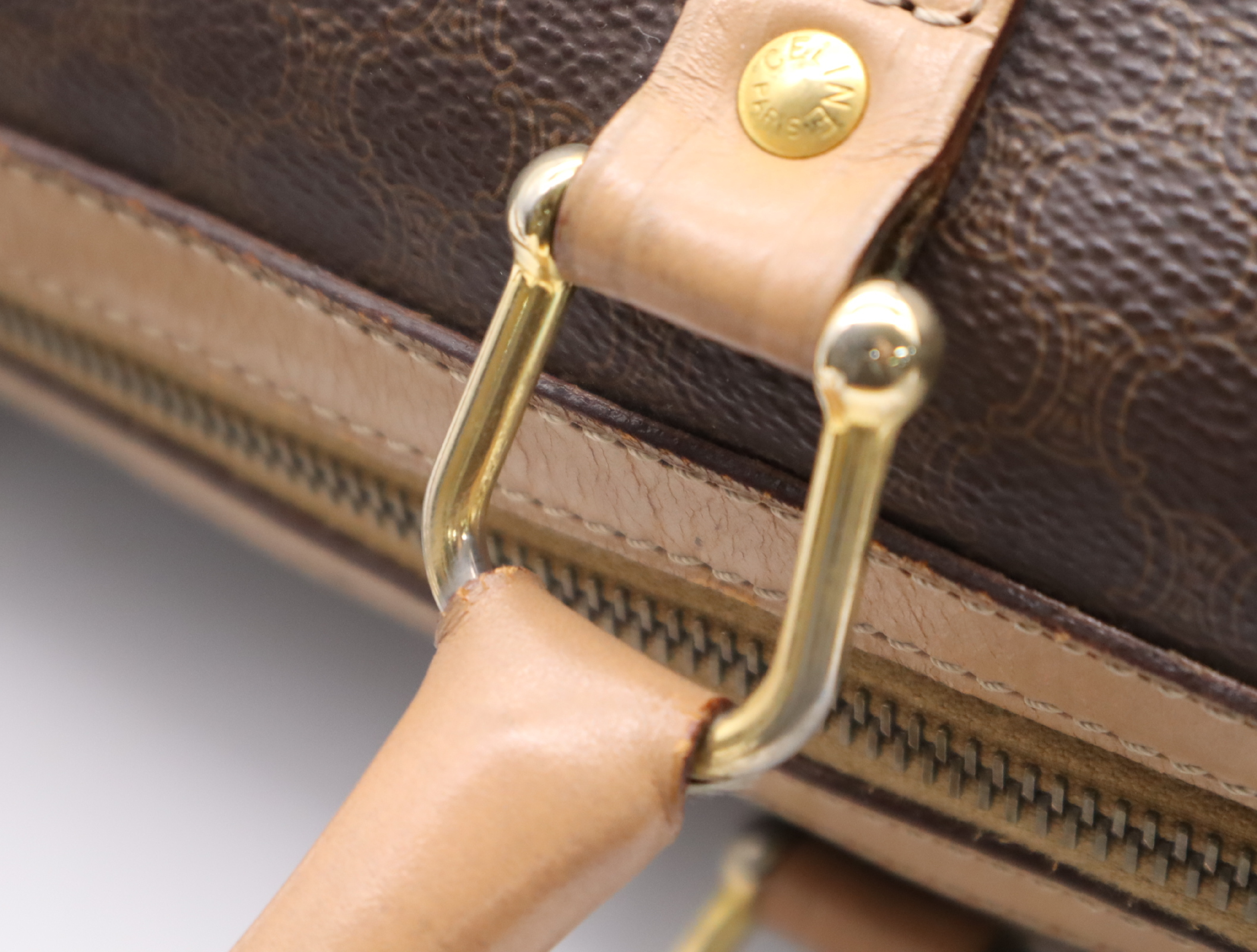 Macadam Pattern Mini Boston Bag Brown Beige Boston Bag — view 11