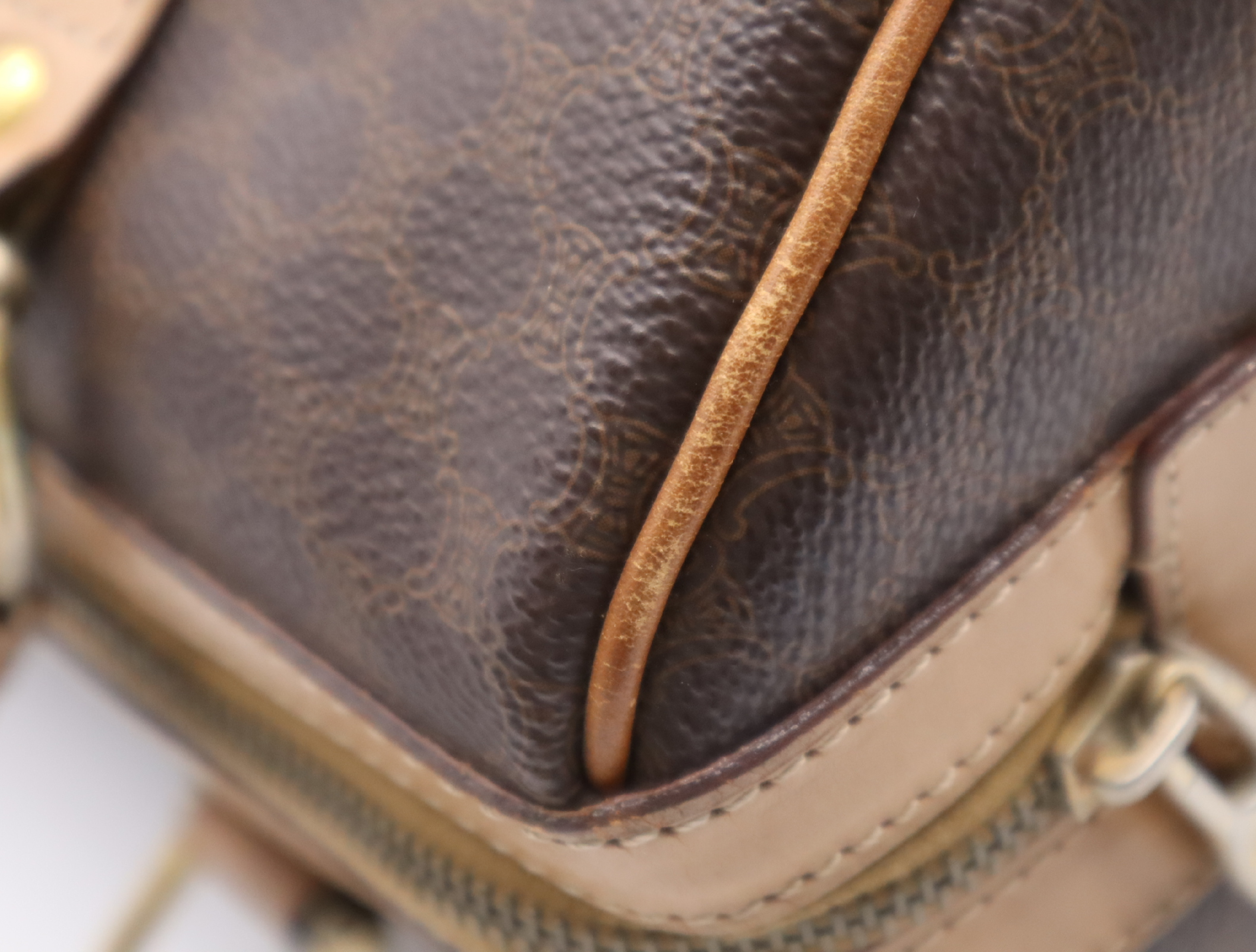 Macadam Pattern Mini Boston Bag Brown Beige Boston Bag — view 12