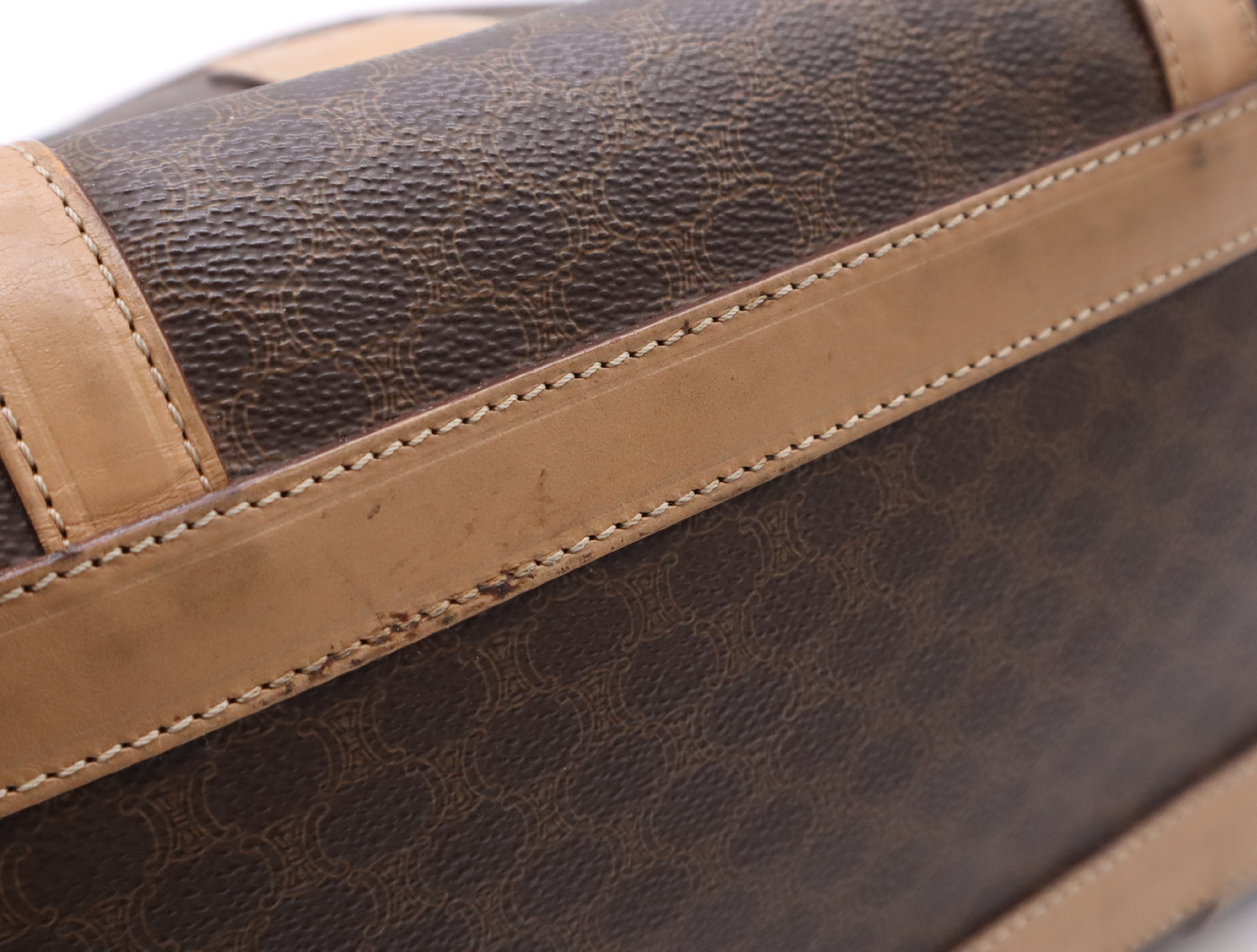 Macadam Pattern Mini Boston Bag Brown Beige Boston Bag — view 15
