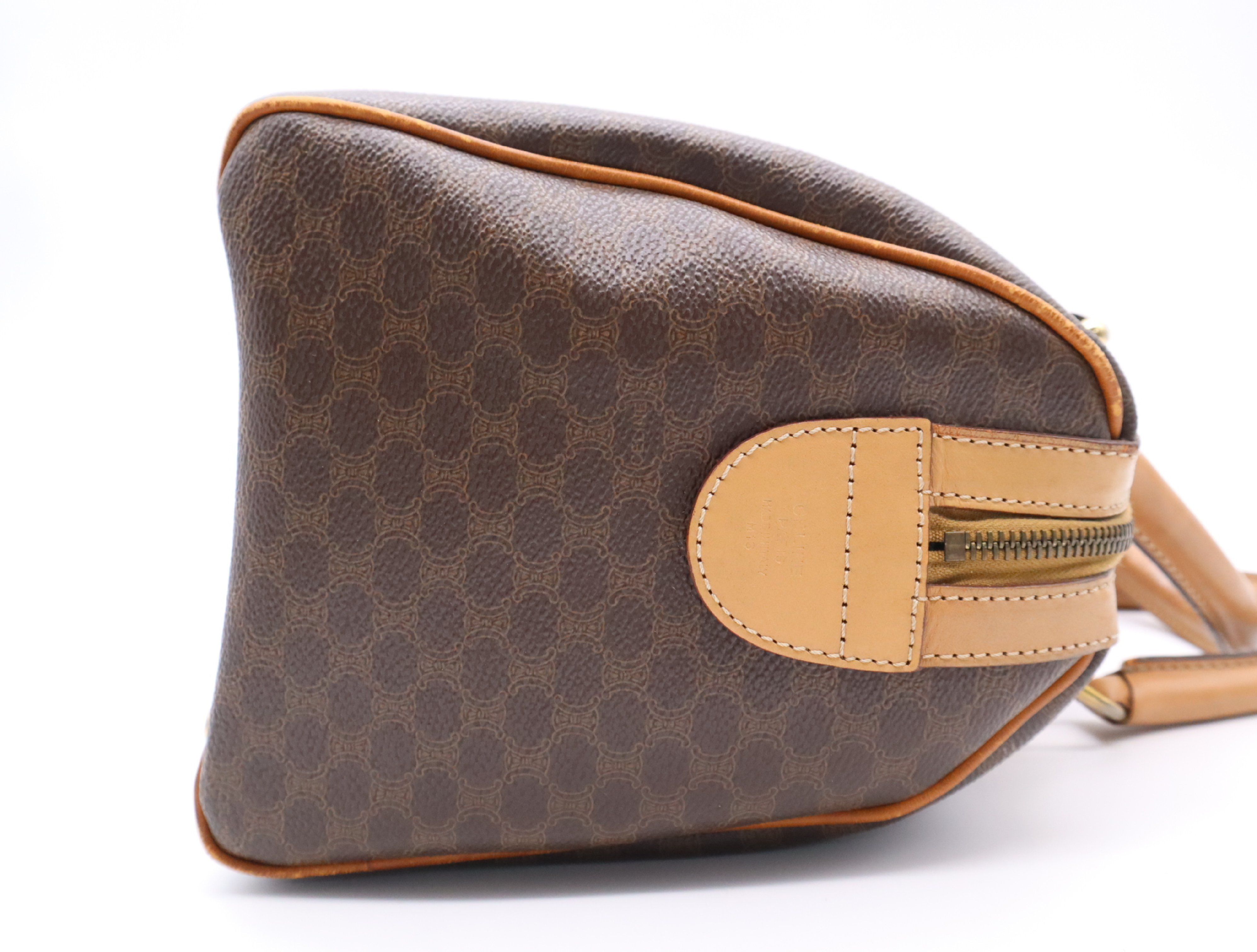 Macadam Pattern Mini Boston Bag Brown Beige Boston Bag — view 6