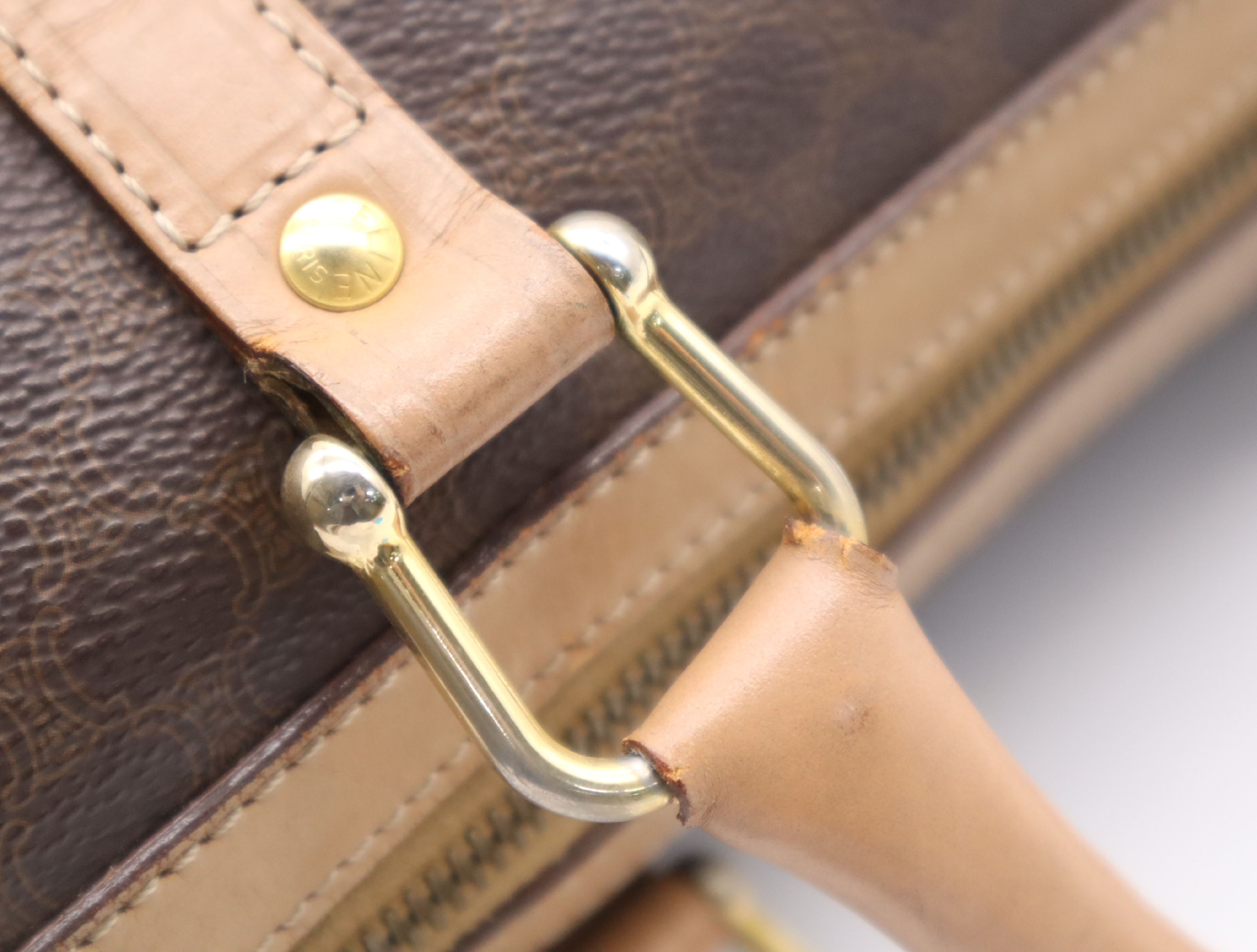 Macadam Pattern Mini Boston Bag Brown Beige Boston Bag — view 10
