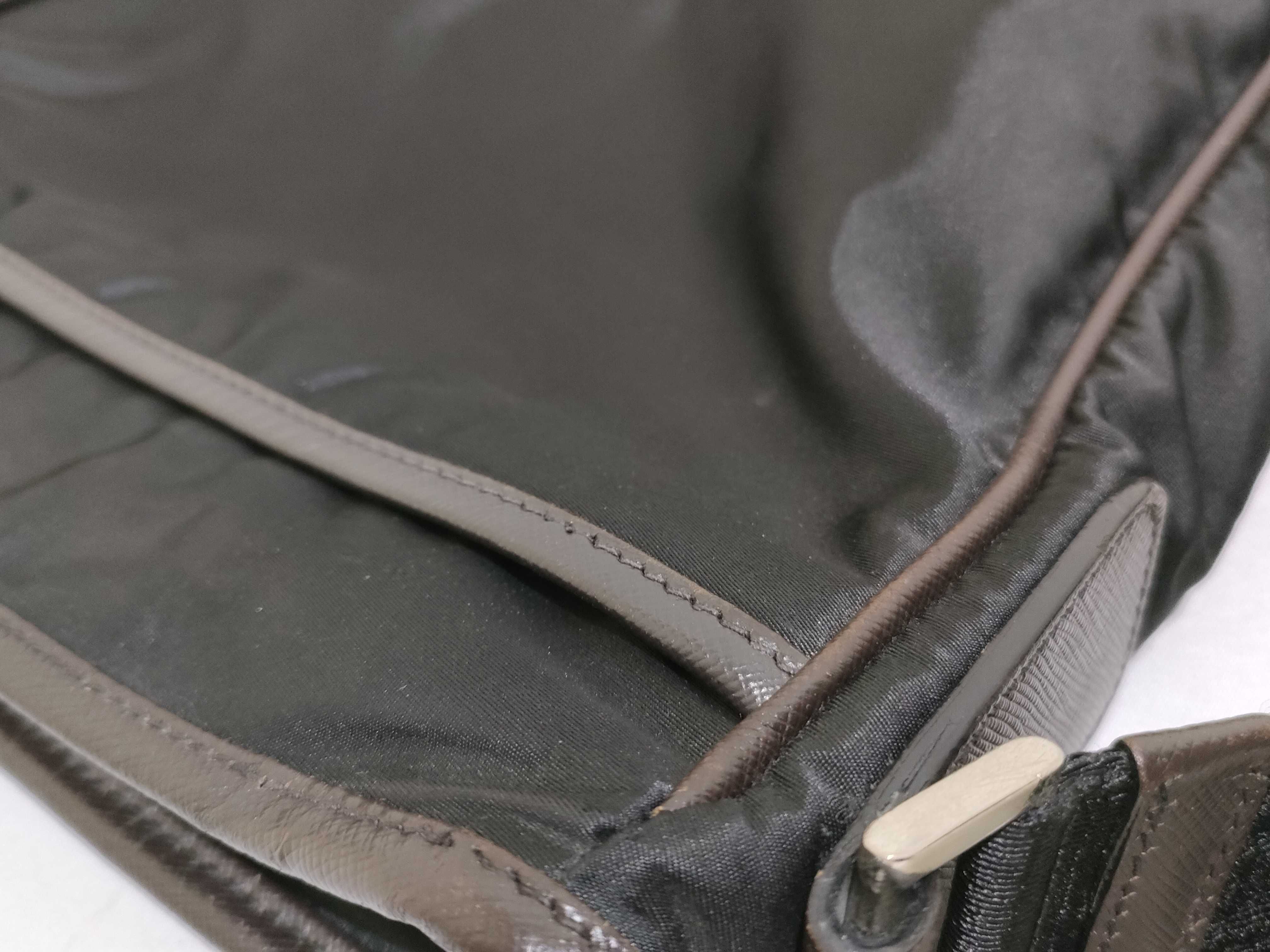 Nylon Saffiano Leather Shoulder Bag — view 13