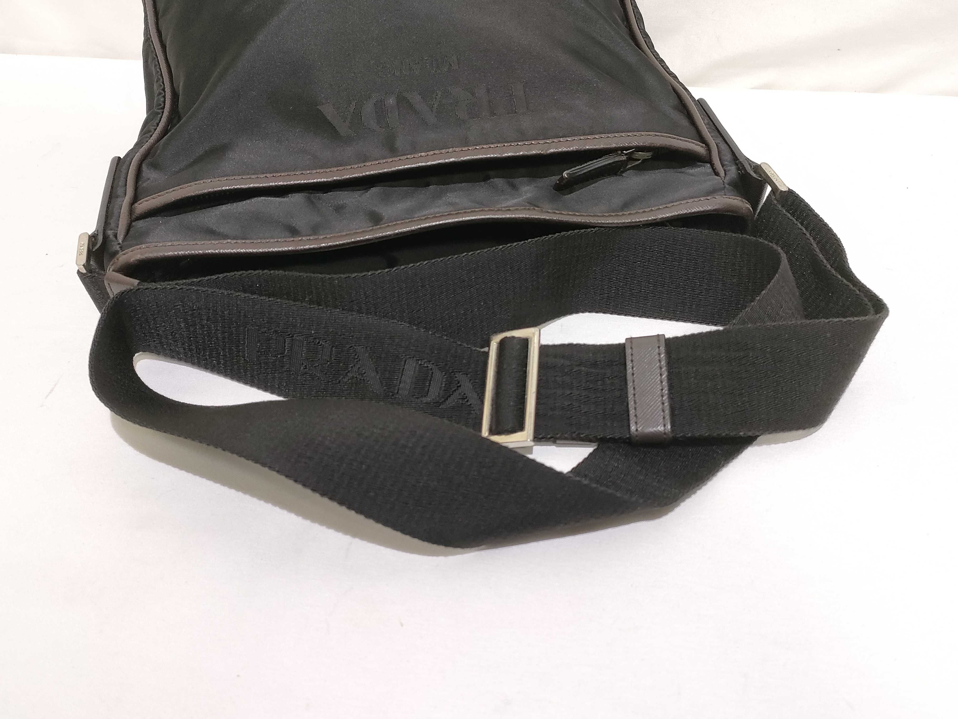 Nylon Saffiano Leather Shoulder Bag — view 3