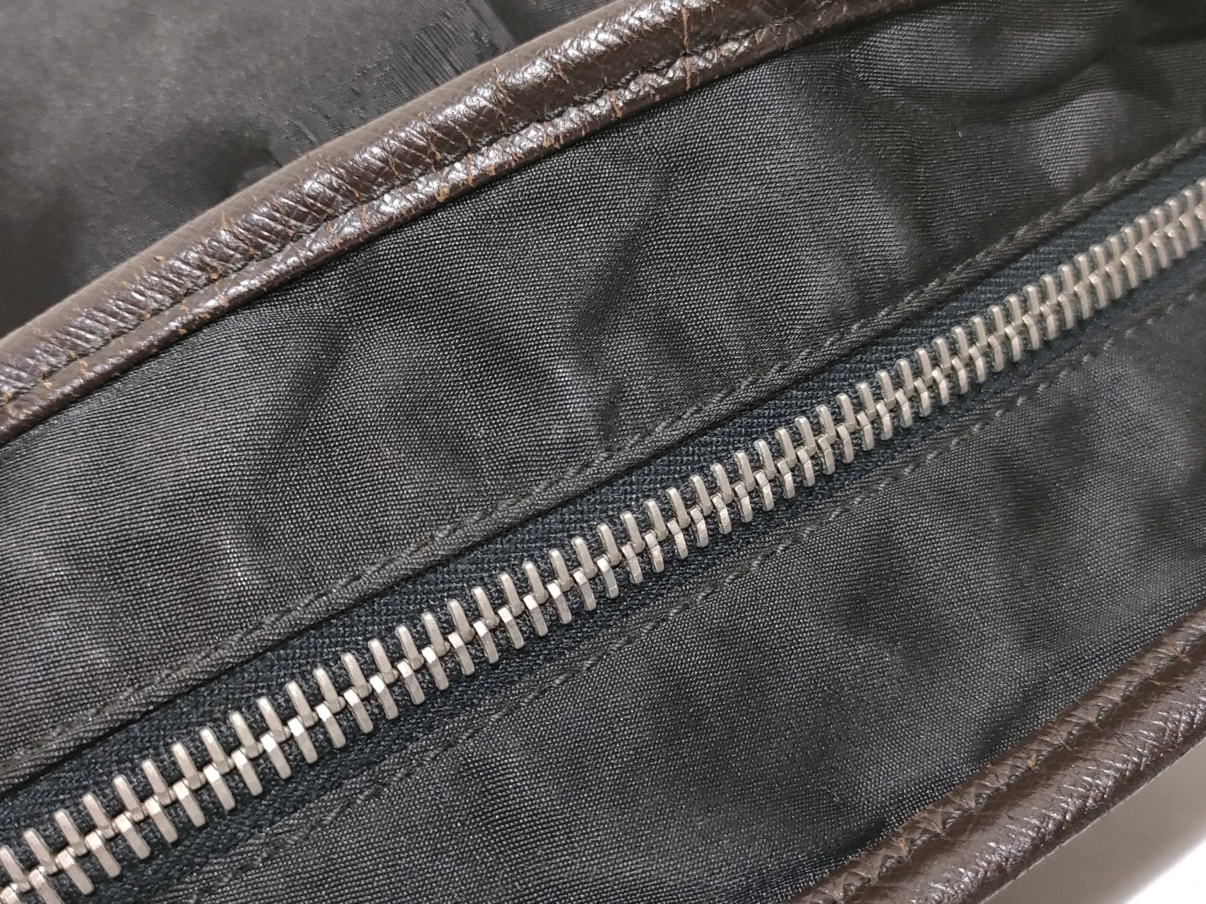 Nylon Saffiano Leather Shoulder Bag — view 8