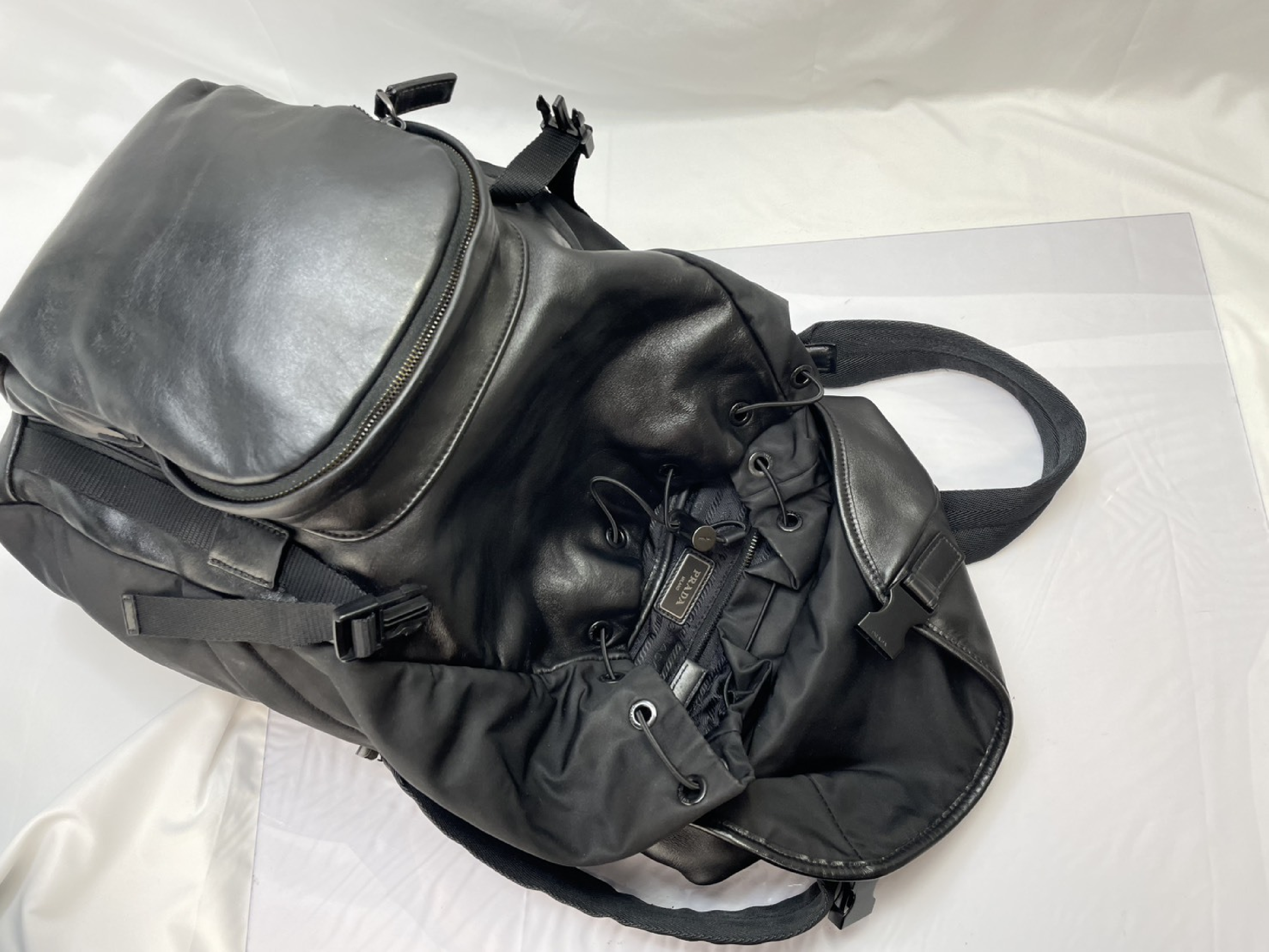 Backpack, Prada Rucksack 2VZ135, Calf Leather, Black. — view 12
