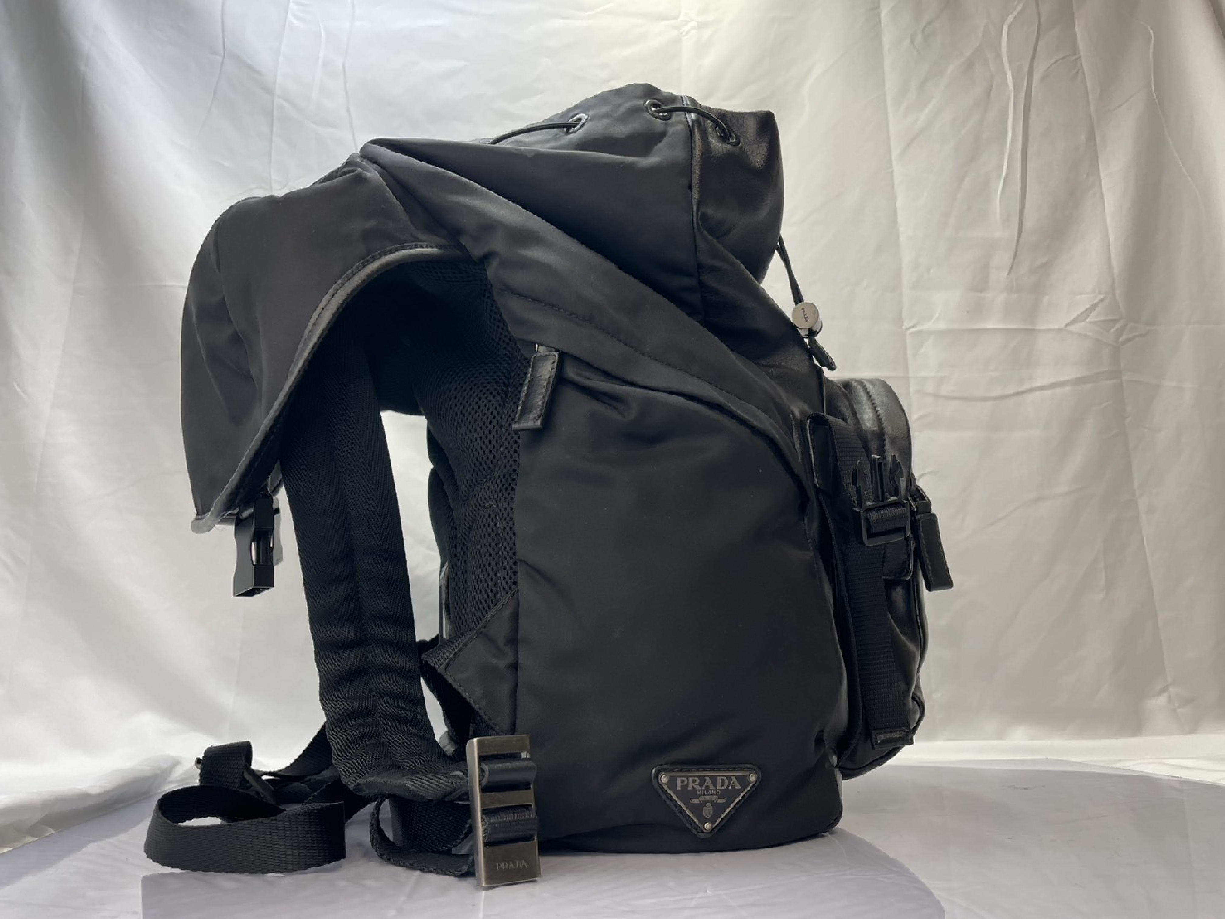 Backpack, Prada Rucksack 2VZ135, Calf Leather, Black. — view 13