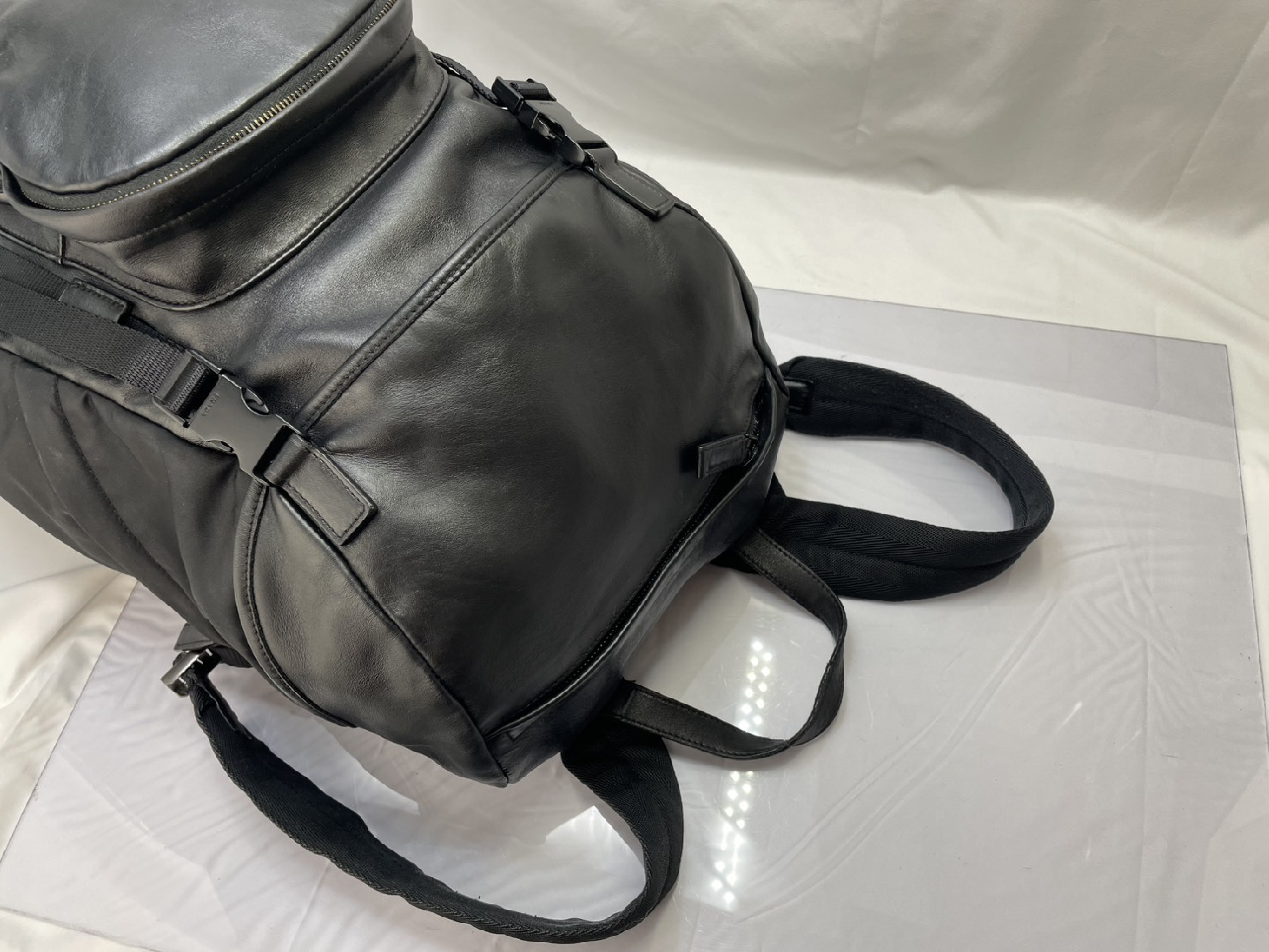 Backpack, Prada Rucksack 2VZ135, Calf Leather, Black. — view 10