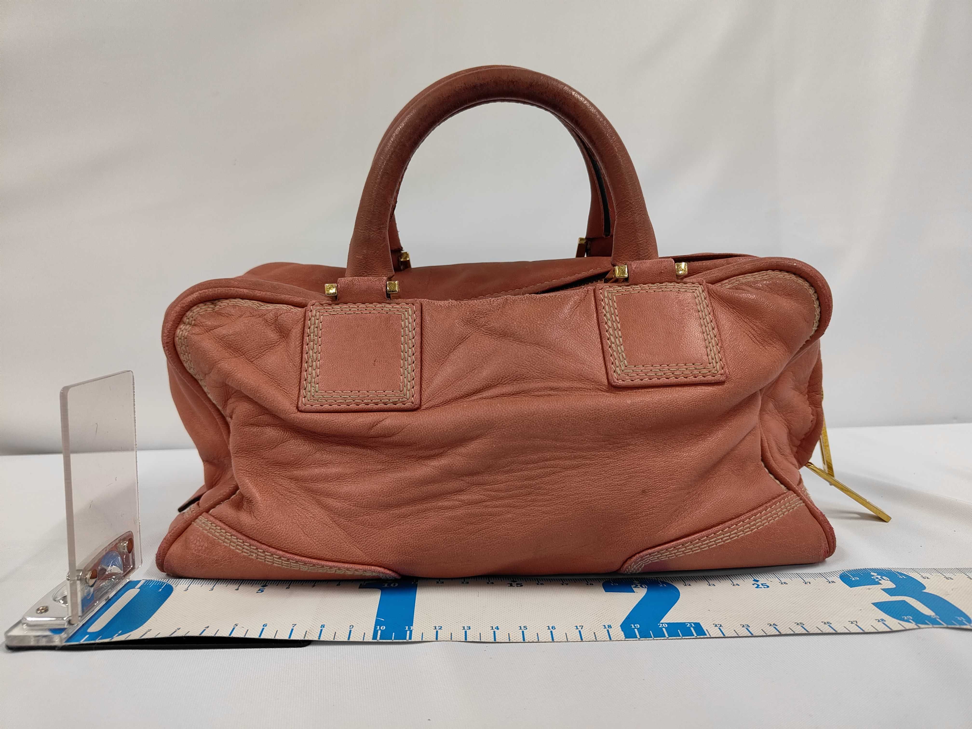 Amazona Leather Anagram Pink Handbag — view 2