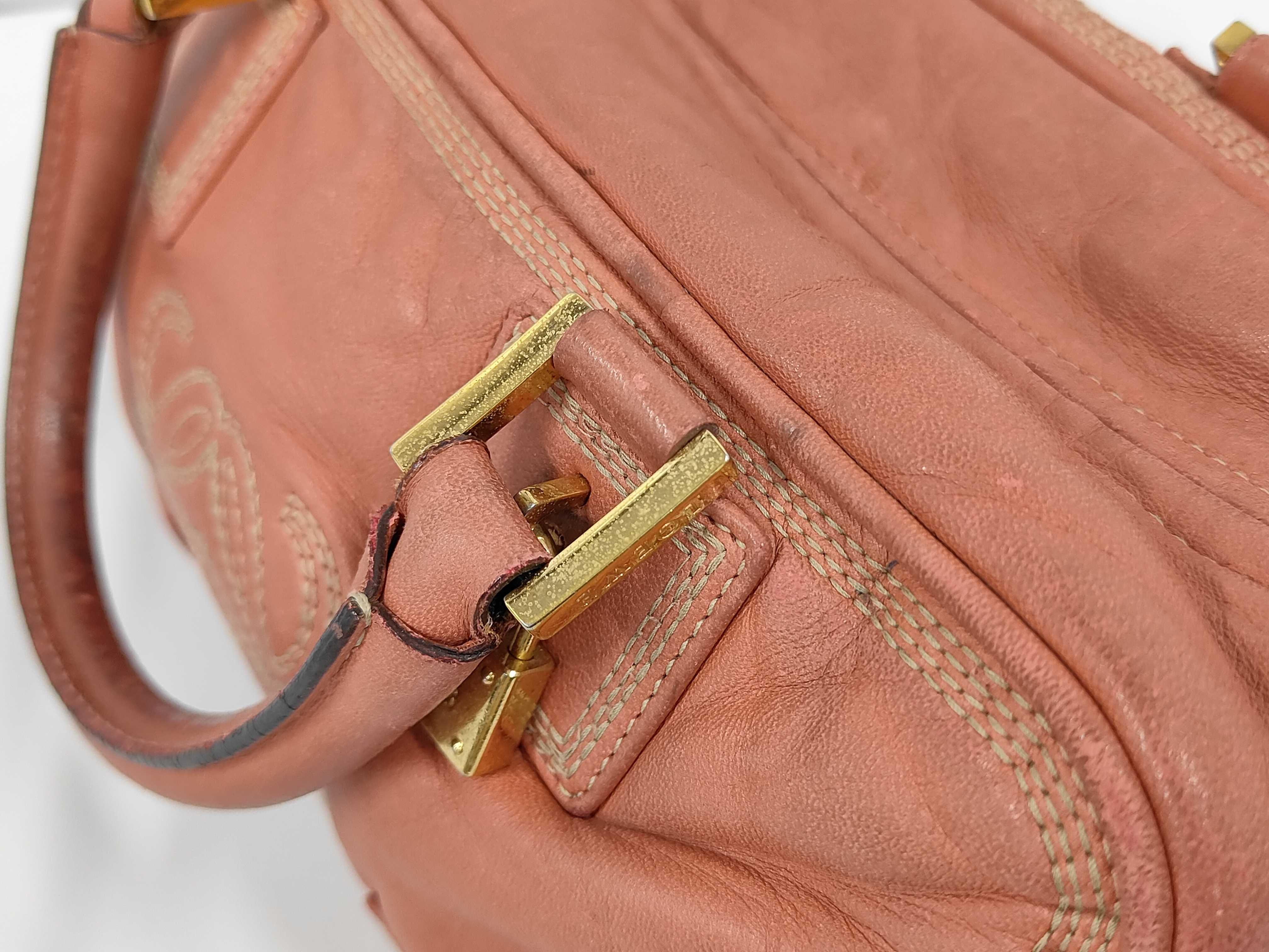 Amazona Leather Anagram Pink Handbag — view 6