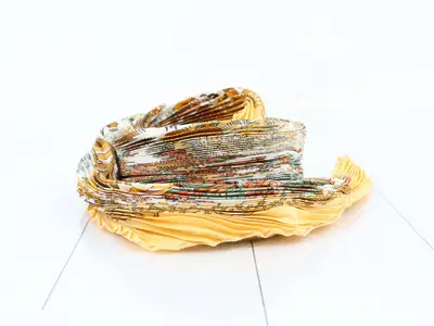 Calfskin pleats