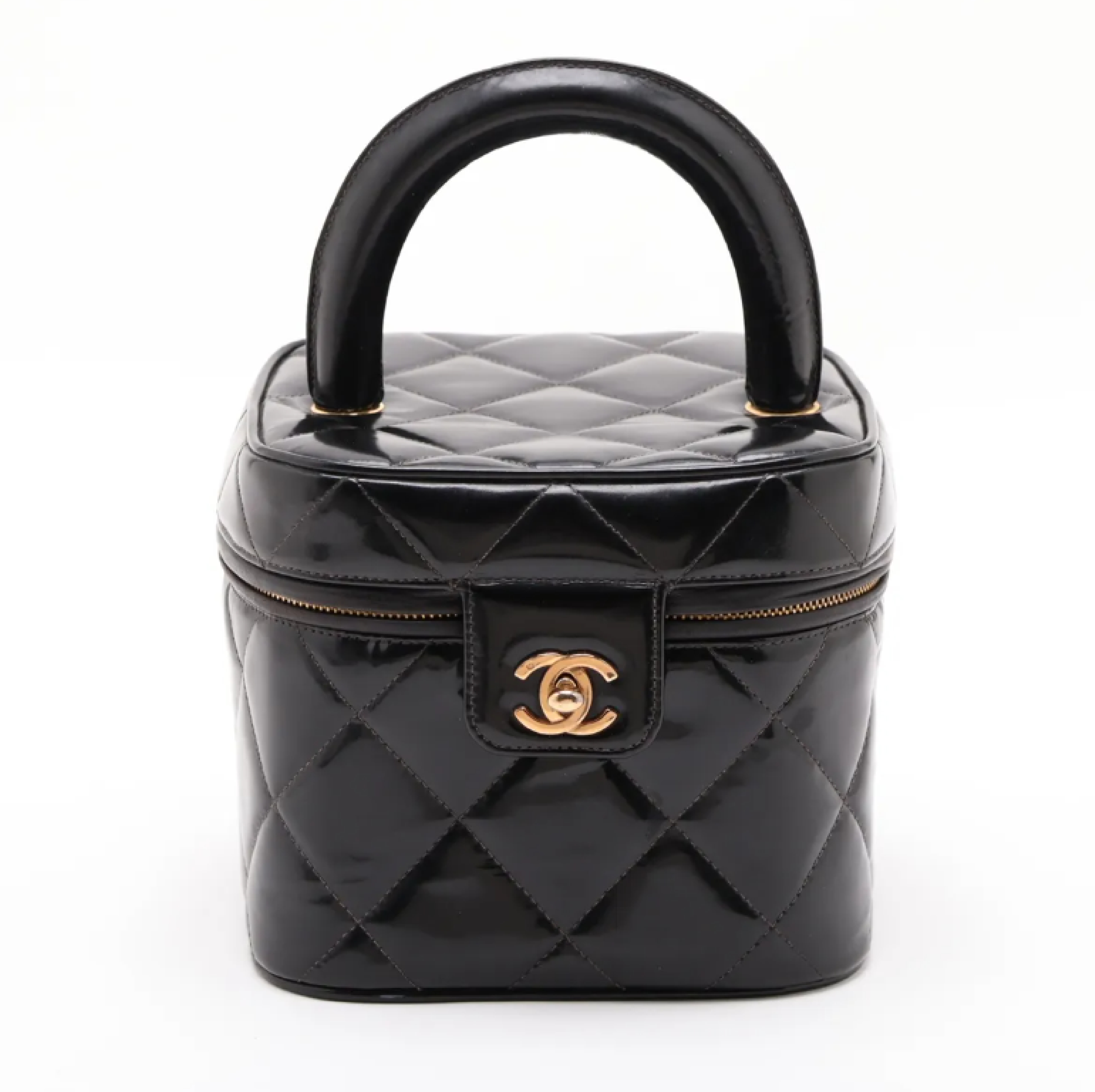 Matelassé Patent Leather Vanity Bag (with seal, serial number 4)
