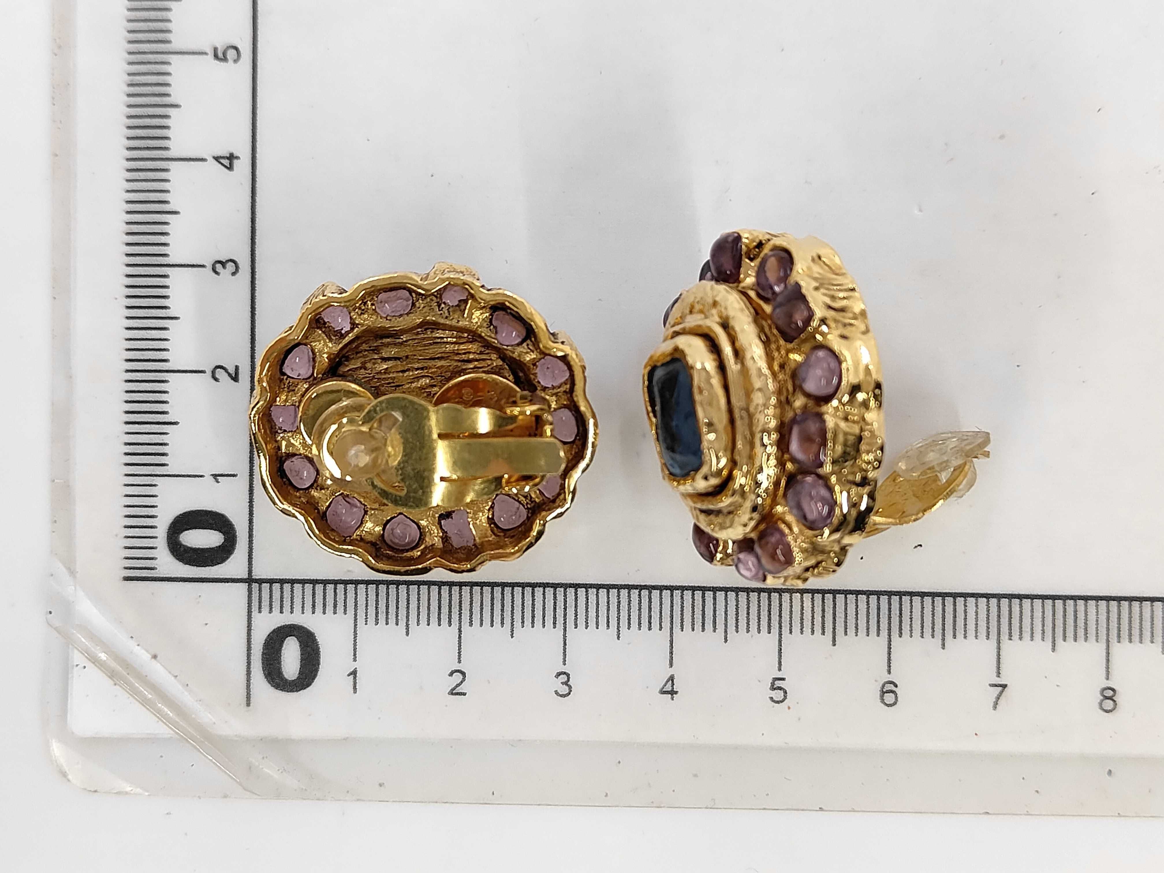 Blue Earrings Gripoix Box Earrings — view 6