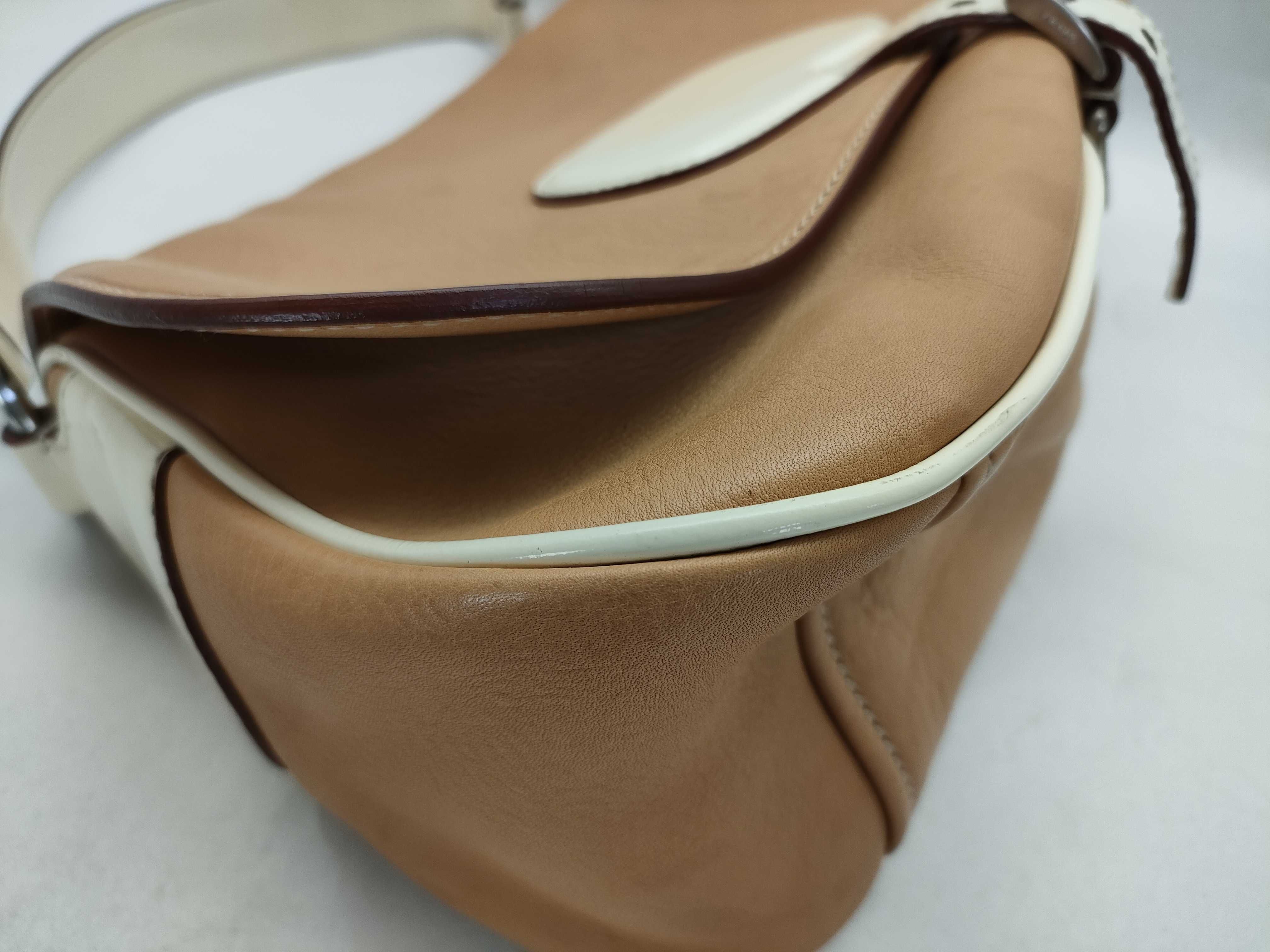Triangle Logo Leather One-Shoulder Bag BR0749 with Satin Lining, Shoulder Bag, Guarantee Card, Dust Bag — view 6