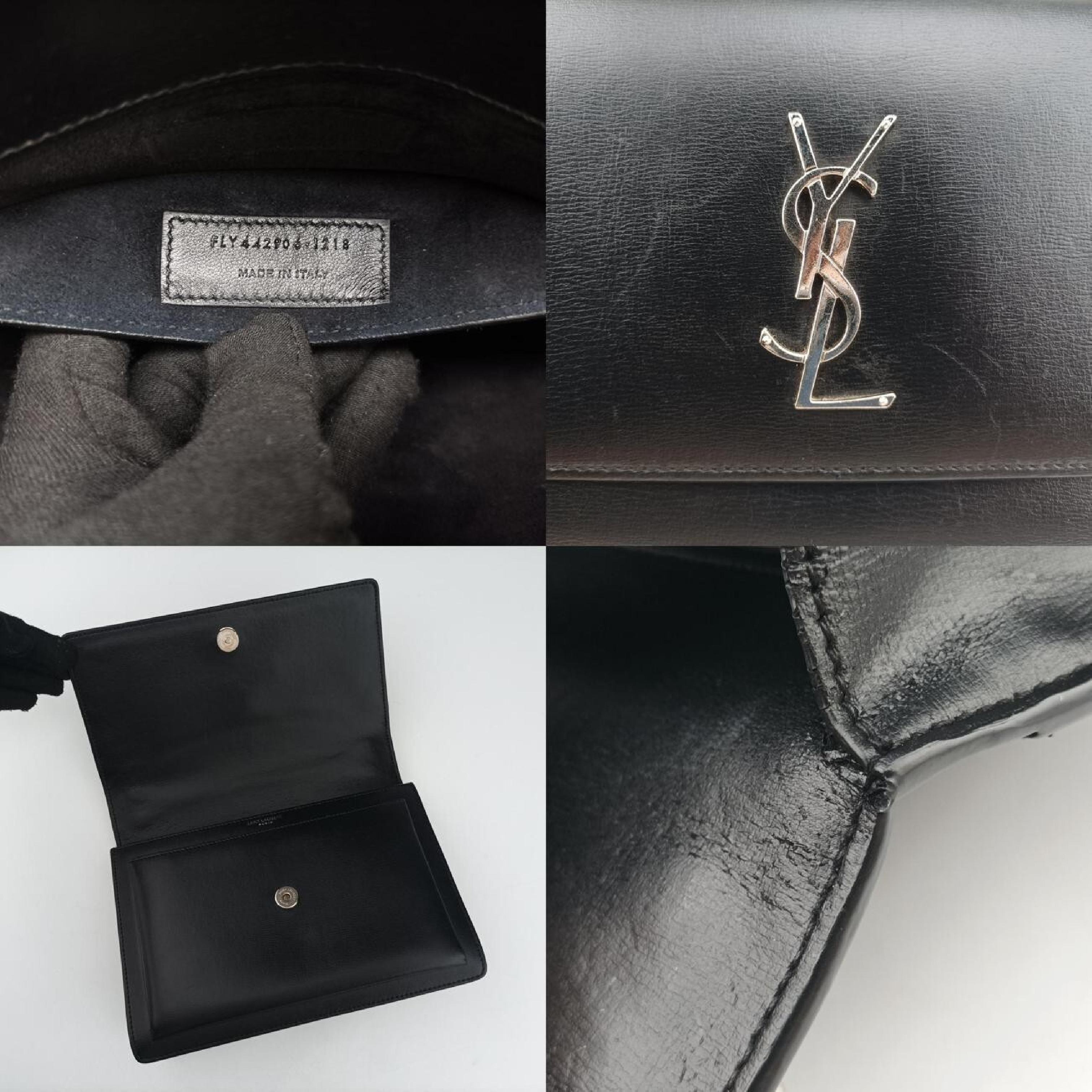 Sunset Black Leather Shoulder Bag 442906 FLY442906.1218 — view 8