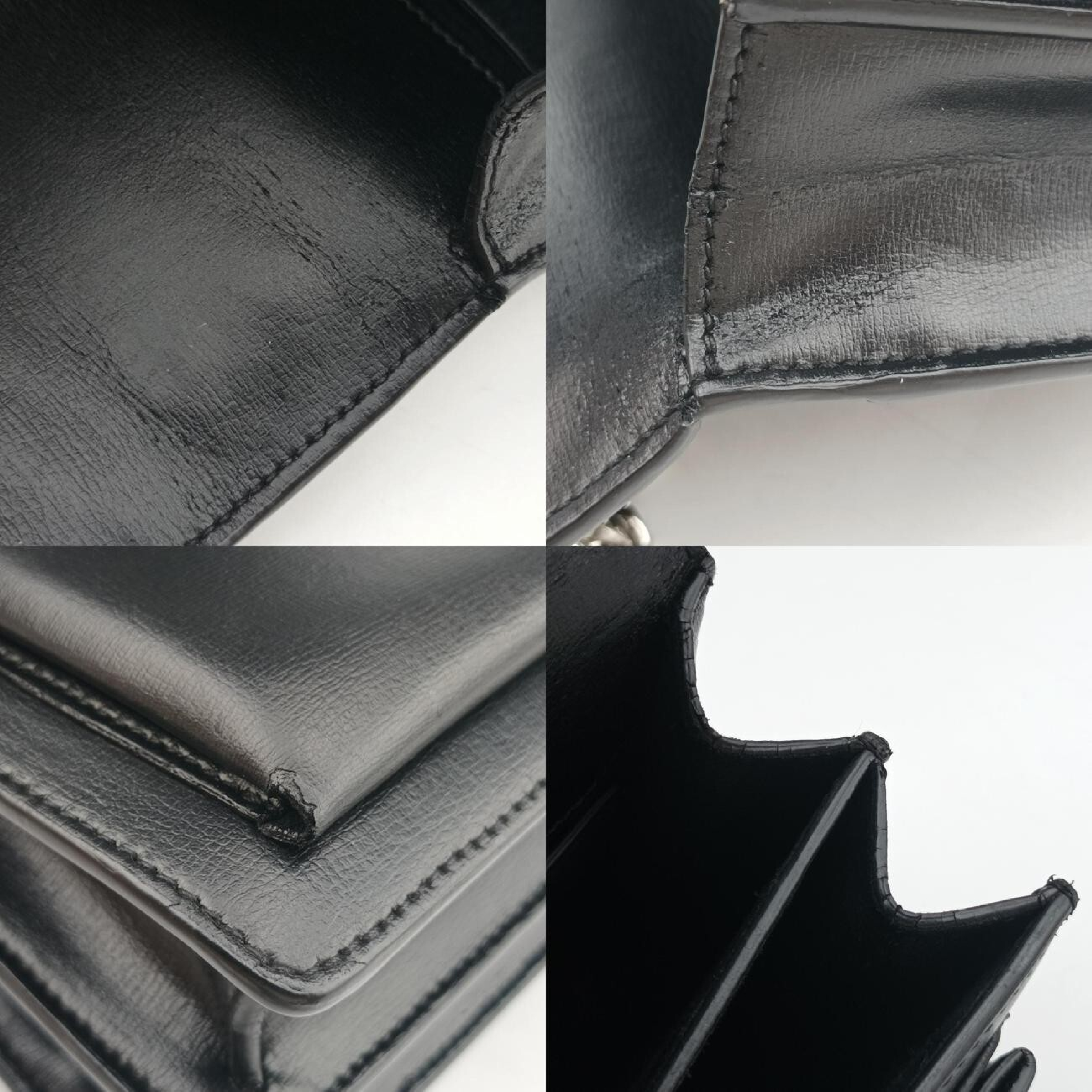 Sunset Black Leather Shoulder Bag 442906 FLY442906.1218 — view 9