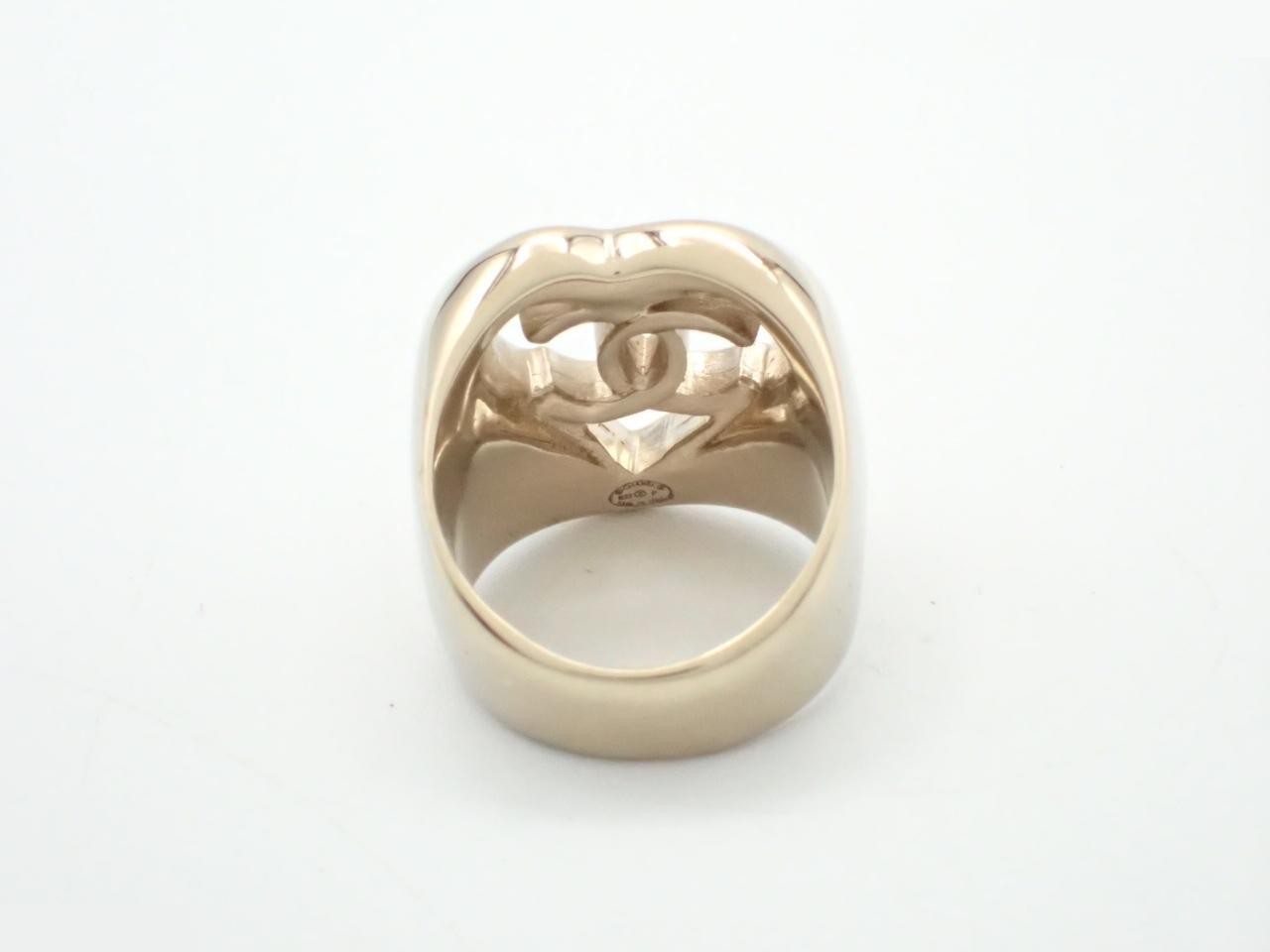 Coco Mark Heart Ring, Gold, with Mark, B22P Gold — view 2