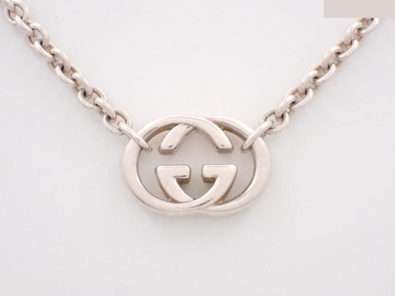 Interlocking G Silver Necklace, 925 Sterling Silver, 28.8g