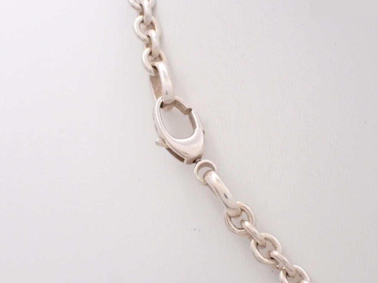 Interlocking G Silver Necklace, 925 Sterling Silver, 28.8g — view 2