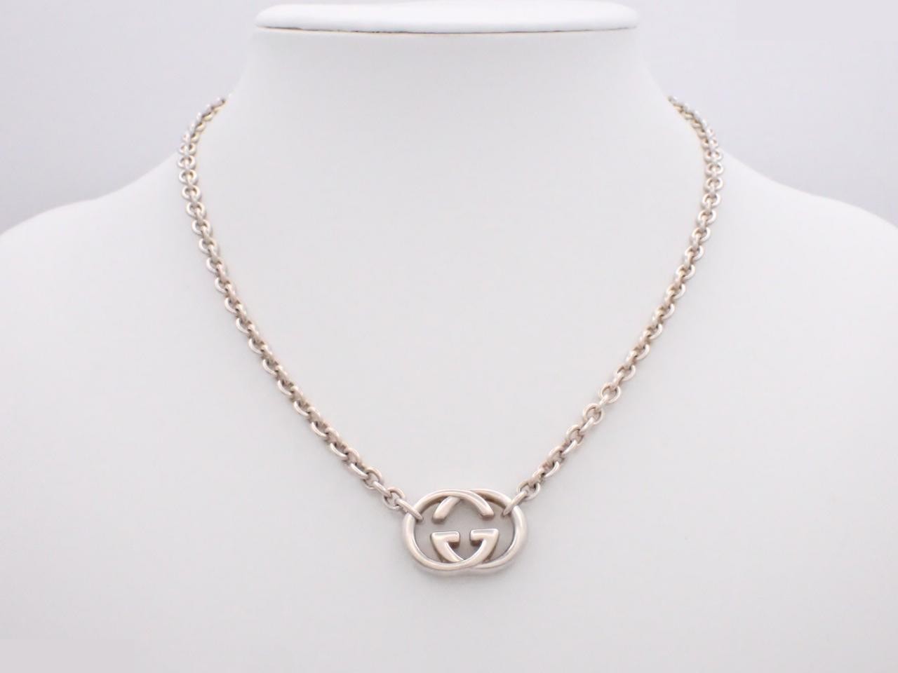 Interlocking G Silver Necklace, 925 Sterling Silver, 28.8g — view 3