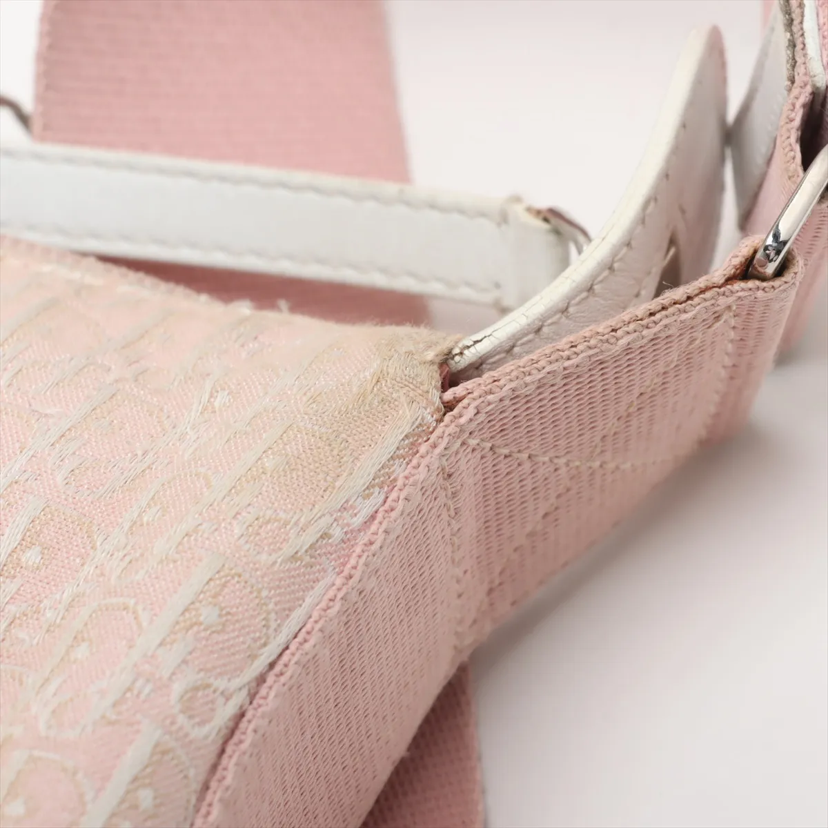 Trotter Canvas x Leather Shoulder Bag Pink — view 9