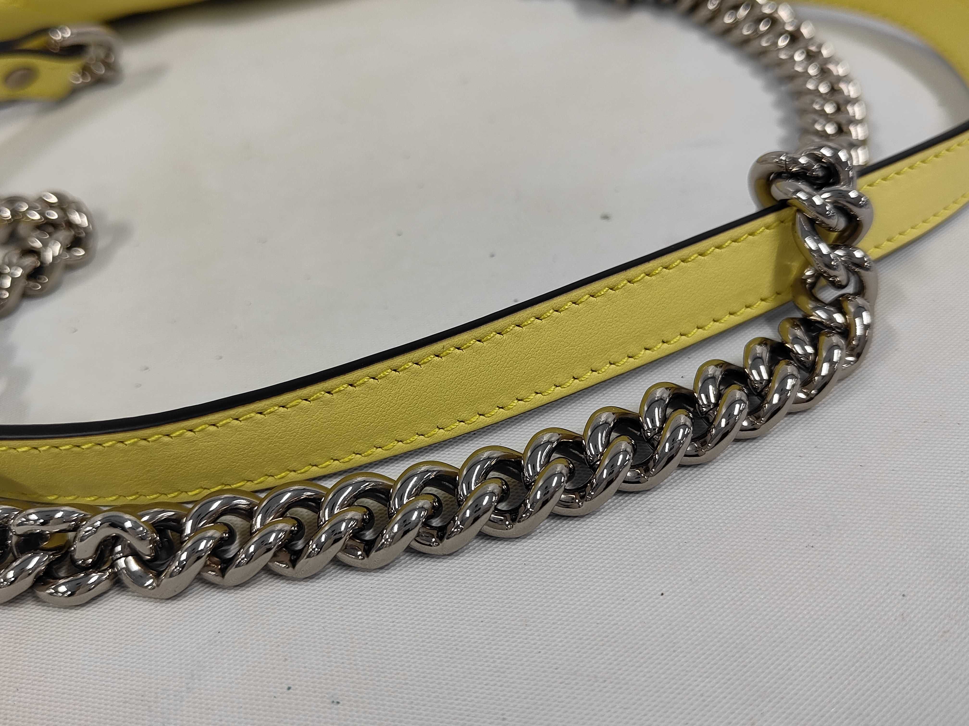 GG Marmont Leather Chain Shoulder Bag, Yellow — view 5