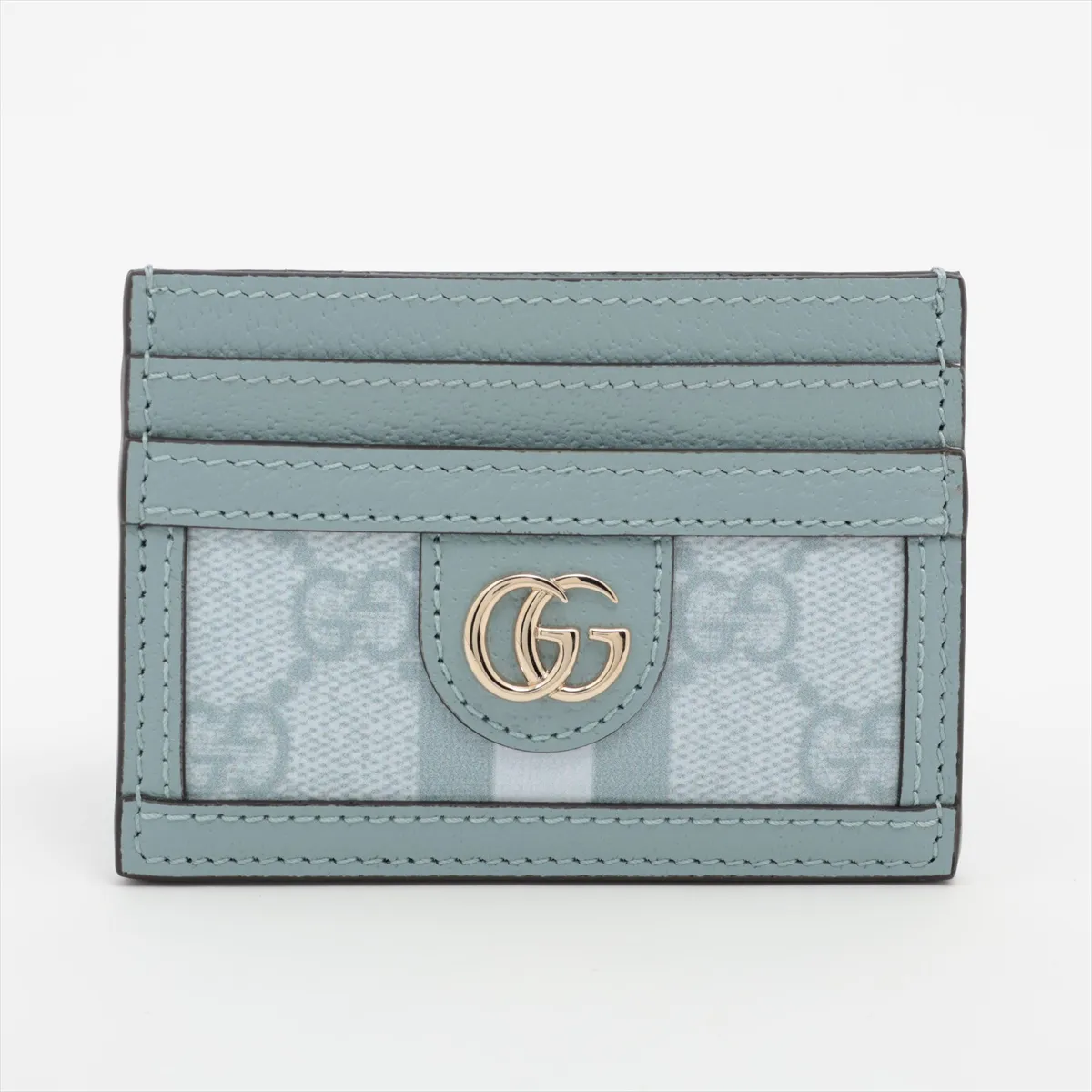 GG Supreme Ophidia 523159 PVC x Leather Card Case Blue