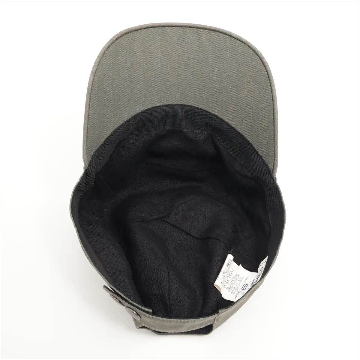 H-logo cap, size 59, cotton, green. Shows signs of wear, — view 4