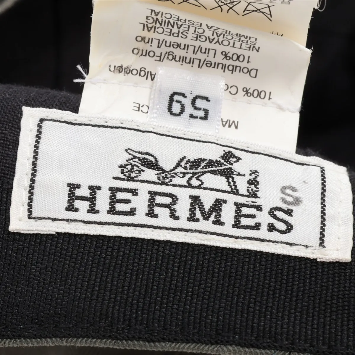 H-logo cap, size 59, cotton, green. Shows signs of wear, — view 5