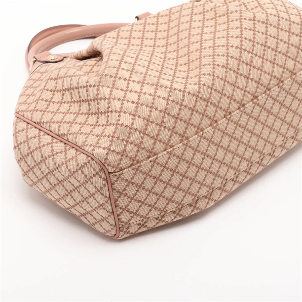Diamante Sukey 211944 Canvas x Leather Handbag Beige x Pink — view 4